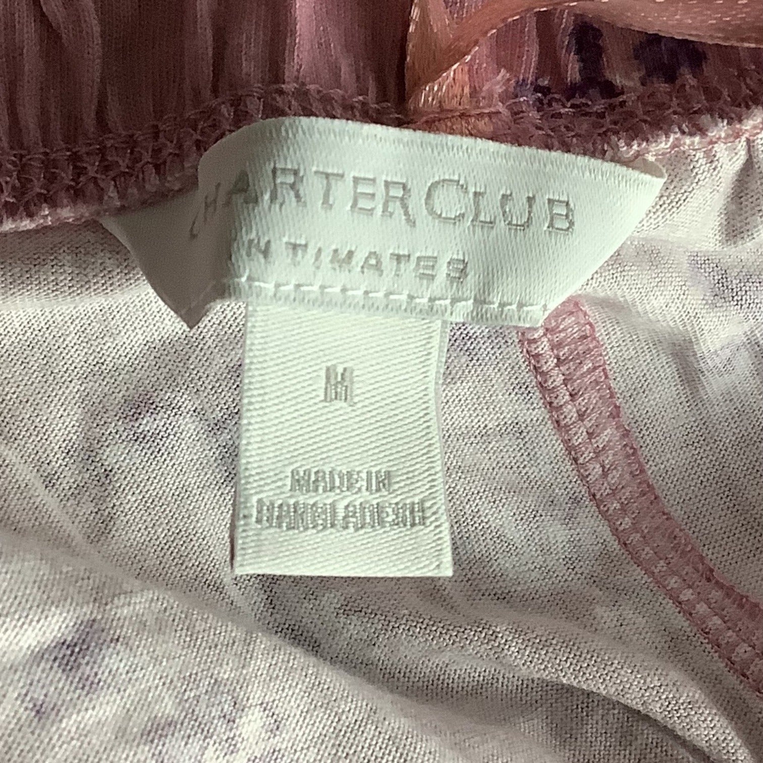 Charter Club Women's Notch Collar & Cropped Pajama Pants Set Pink Size M