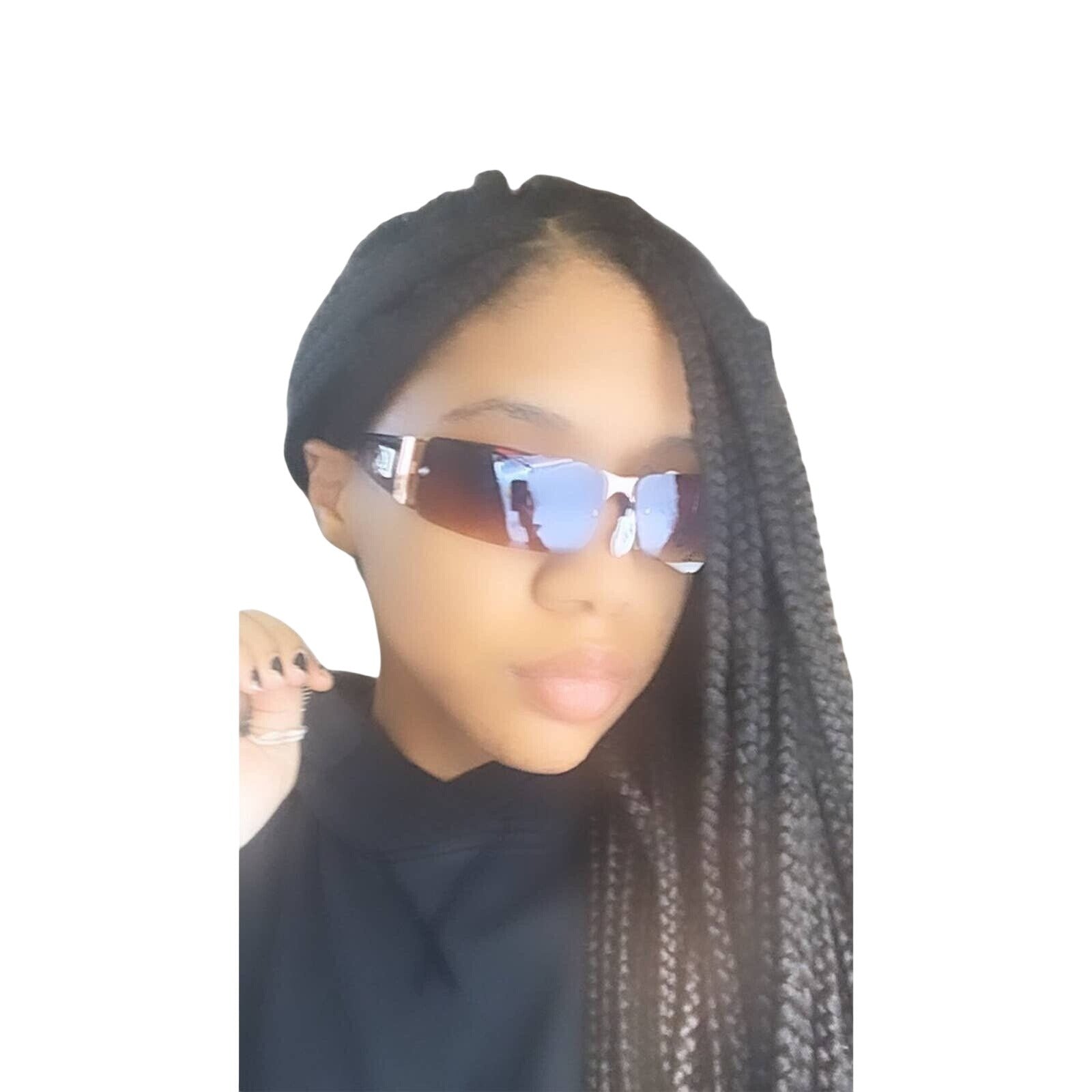 Fashion Brown Rectangle Sunglasses Womens UV400 Brown Tinted Lenses Eyewear