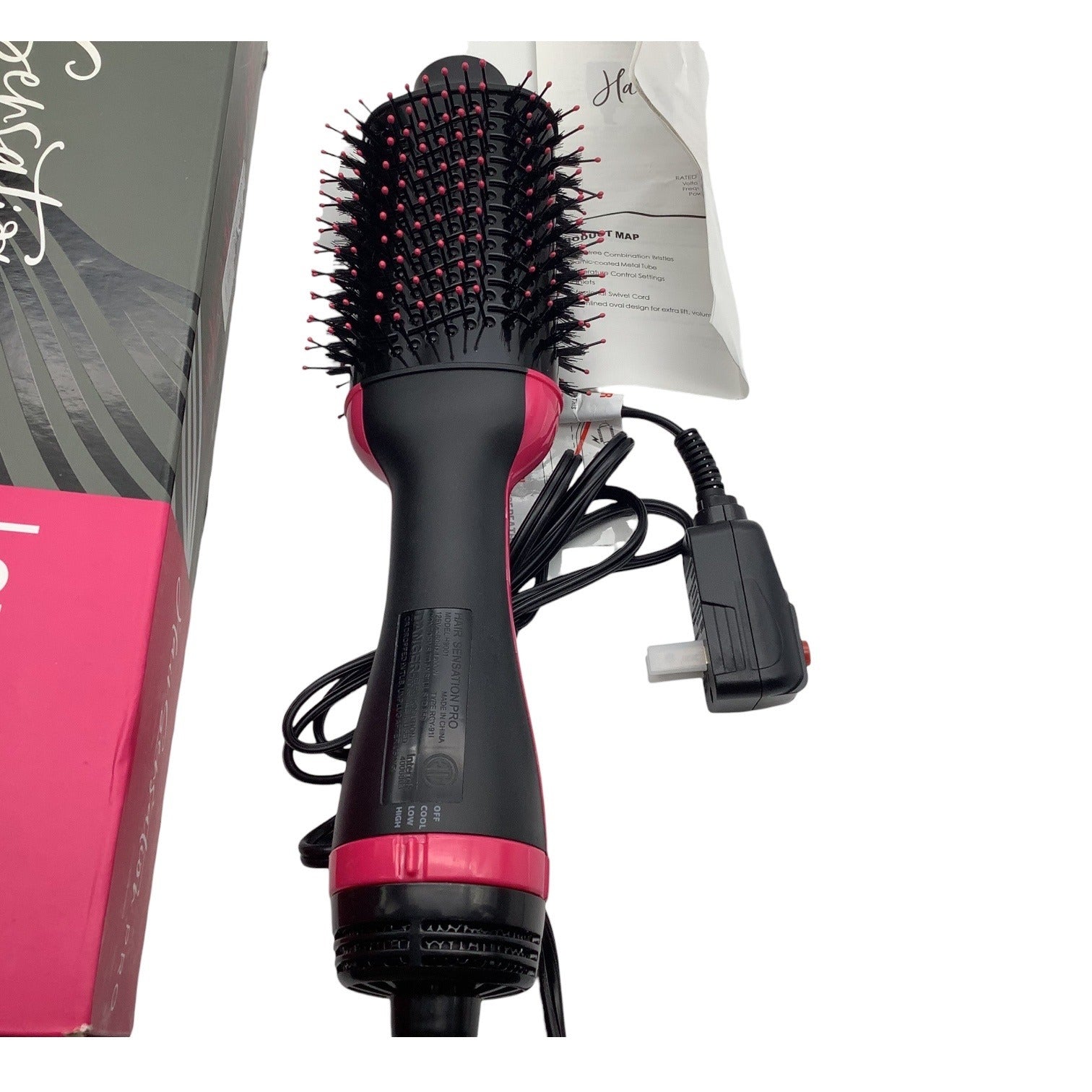 Hair Sensation Pro One Step Hair Dryer & Styler Volumizer With Oval Brush Design