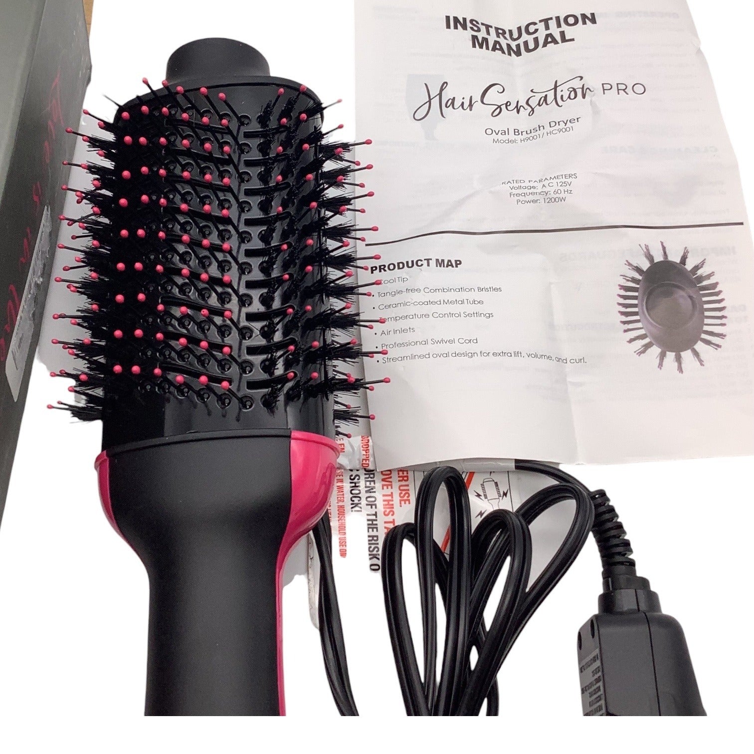 Hair Sensation Pro One Step Hair Dryer & Styler Volumizer With Oval Brush Design