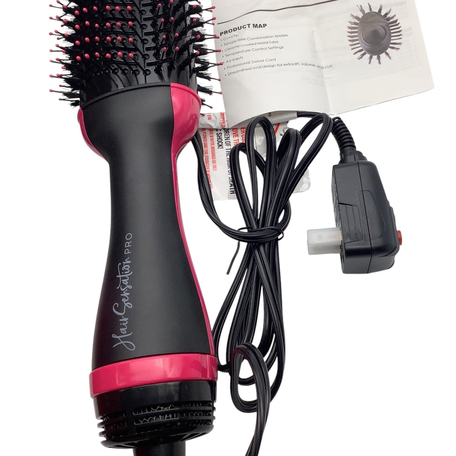 Hair Sensation Pro One Step Hair Dryer & Styler Volumizer With Oval Brush Design