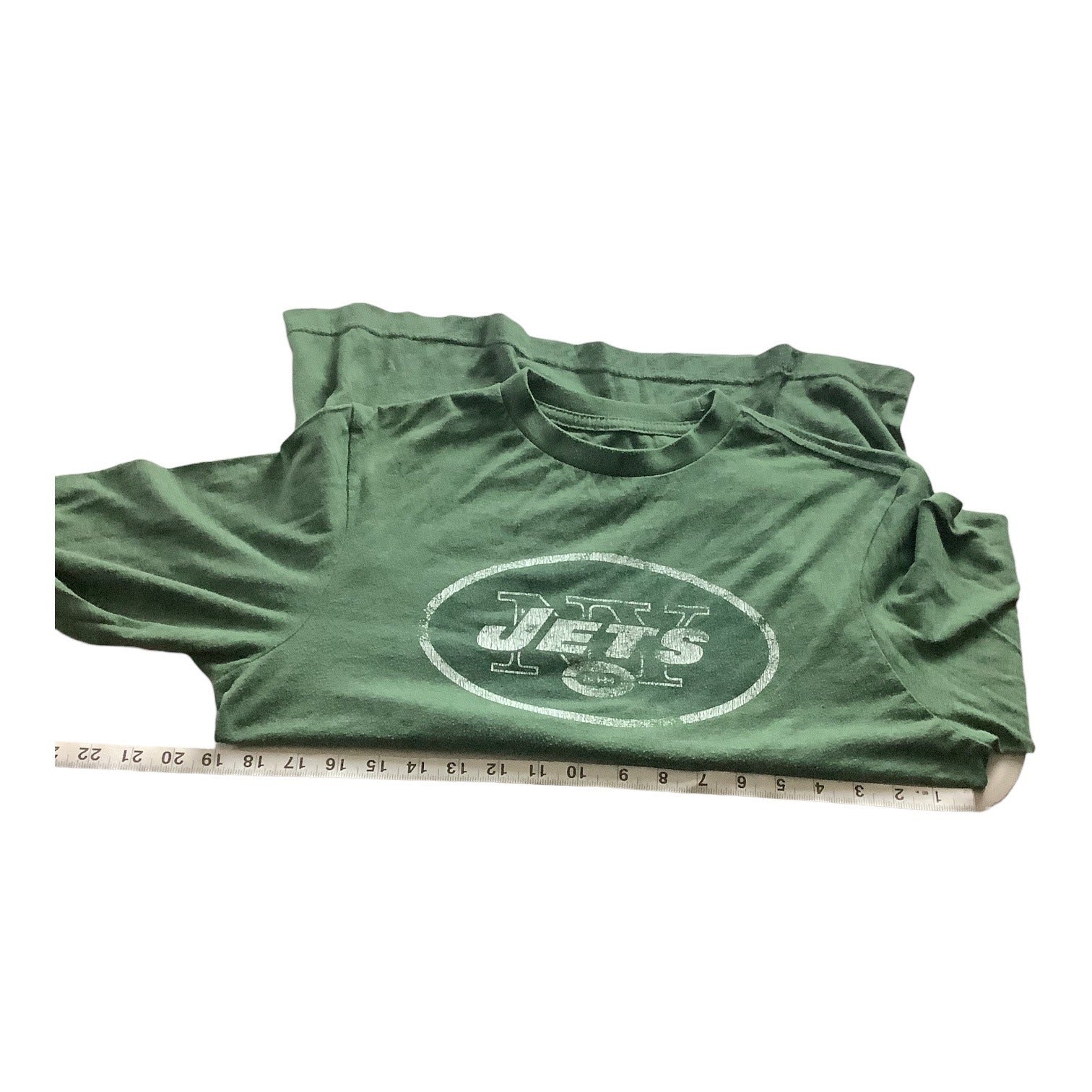 New York Jets NFL Womens Long Sleeve Crew Neck T-Shirt XL Green Logo Football Tee