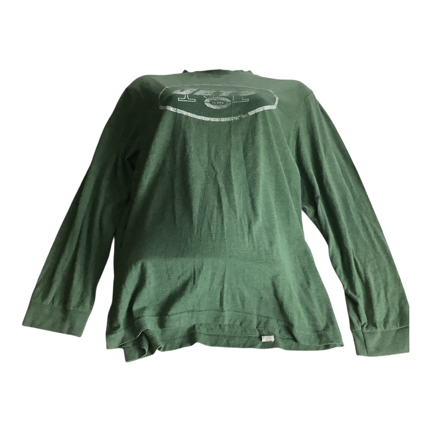 New York Jets NFL Womens Long Sleeve Crew Neck T-Shirt XL Green Logo Football Tee