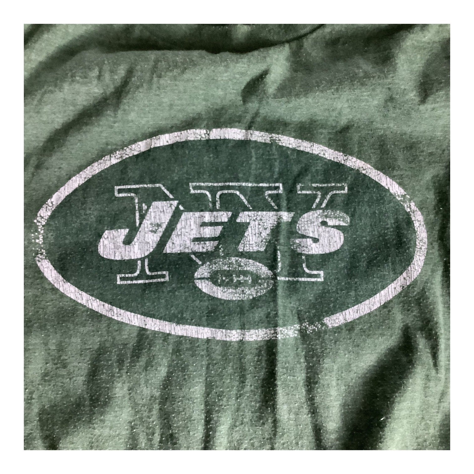 New York Jets NFL Womens Long Sleeve Crew Neck T-Shirt XL Green Logo Football Tee