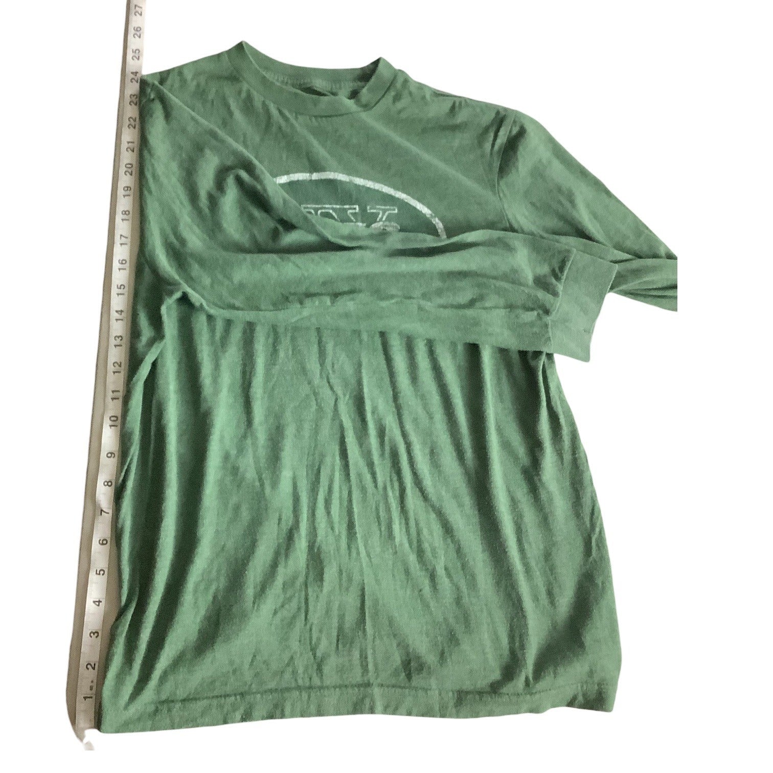 New York Jets NFL Womens Long Sleeve Crew Neck T-Shirt XL Green Logo Football Tee