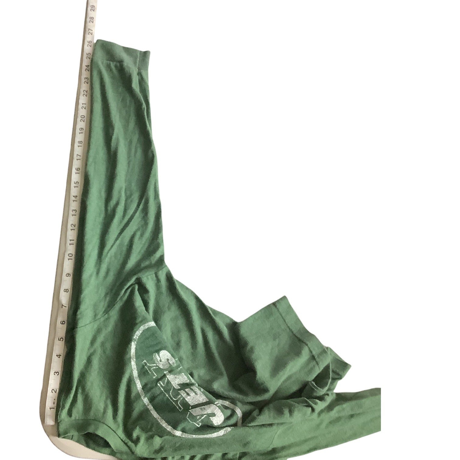 New York Jets NFL Womens Long Sleeve Crew Neck T-Shirt XL Green Logo Football Tee