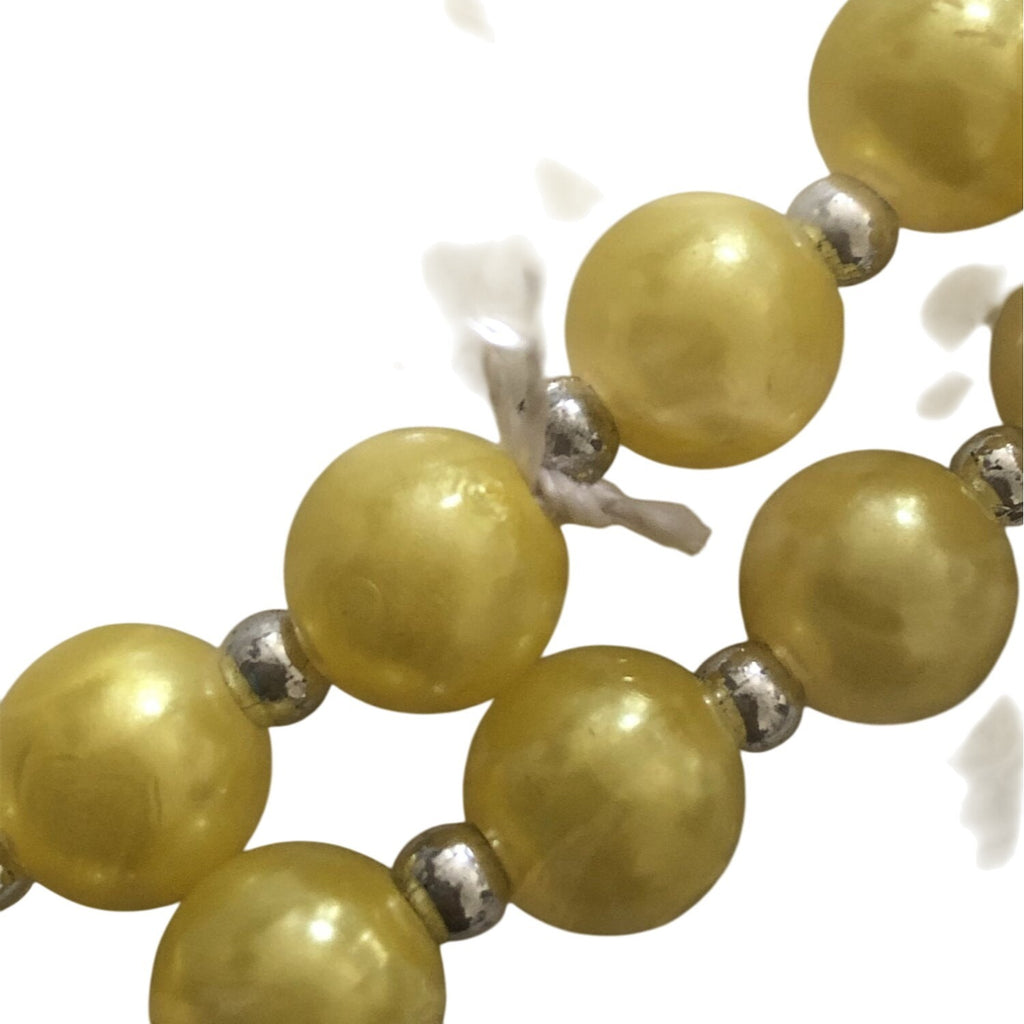 Fashion Jewelry Yellow Bead Necklace Set With Matching Ring & Earrings