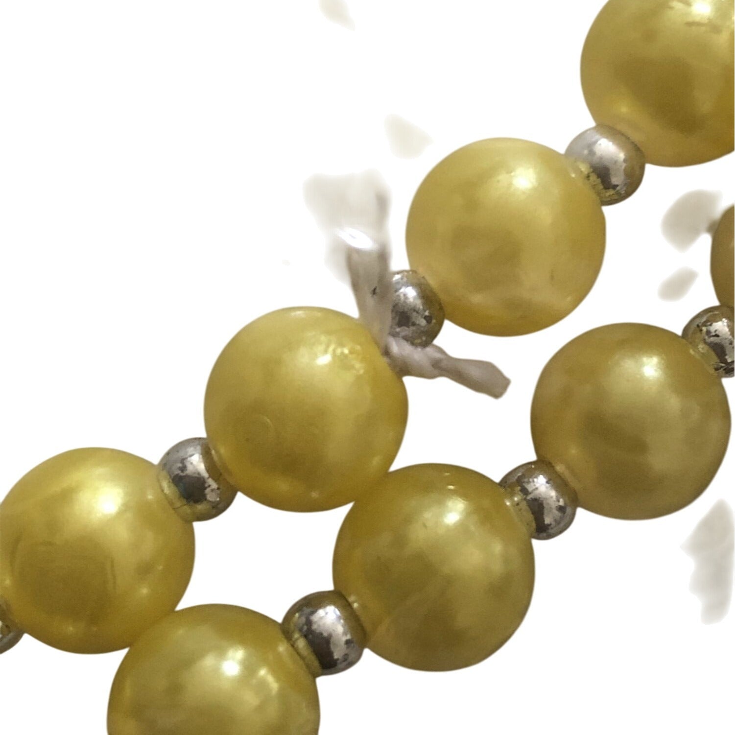 Fashion Jewelry Yellow Bead Necklace Set With Matching Ring & Earrings