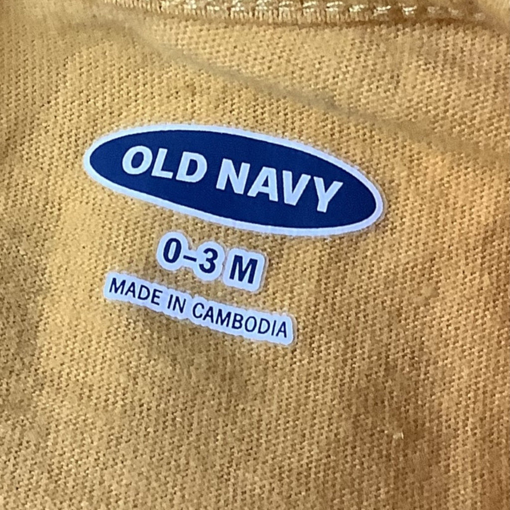 Old Navy Baby Girls Jumpsuit Yellow White Polka Dots Short Sleeve 0-3M One Piece