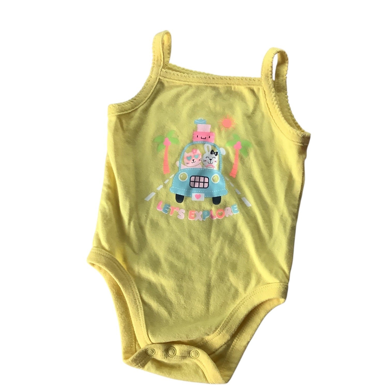 Garanimals Lot of 3 Baby Girl Bodysuit Size 0-3M Purple Red Yellow Cotton Blend