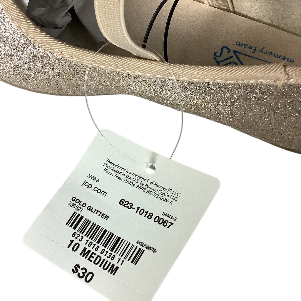 Thereabouts Lil Lexi Toddler Girls Gold Glitter Ballet Flats 2 Sizes Available