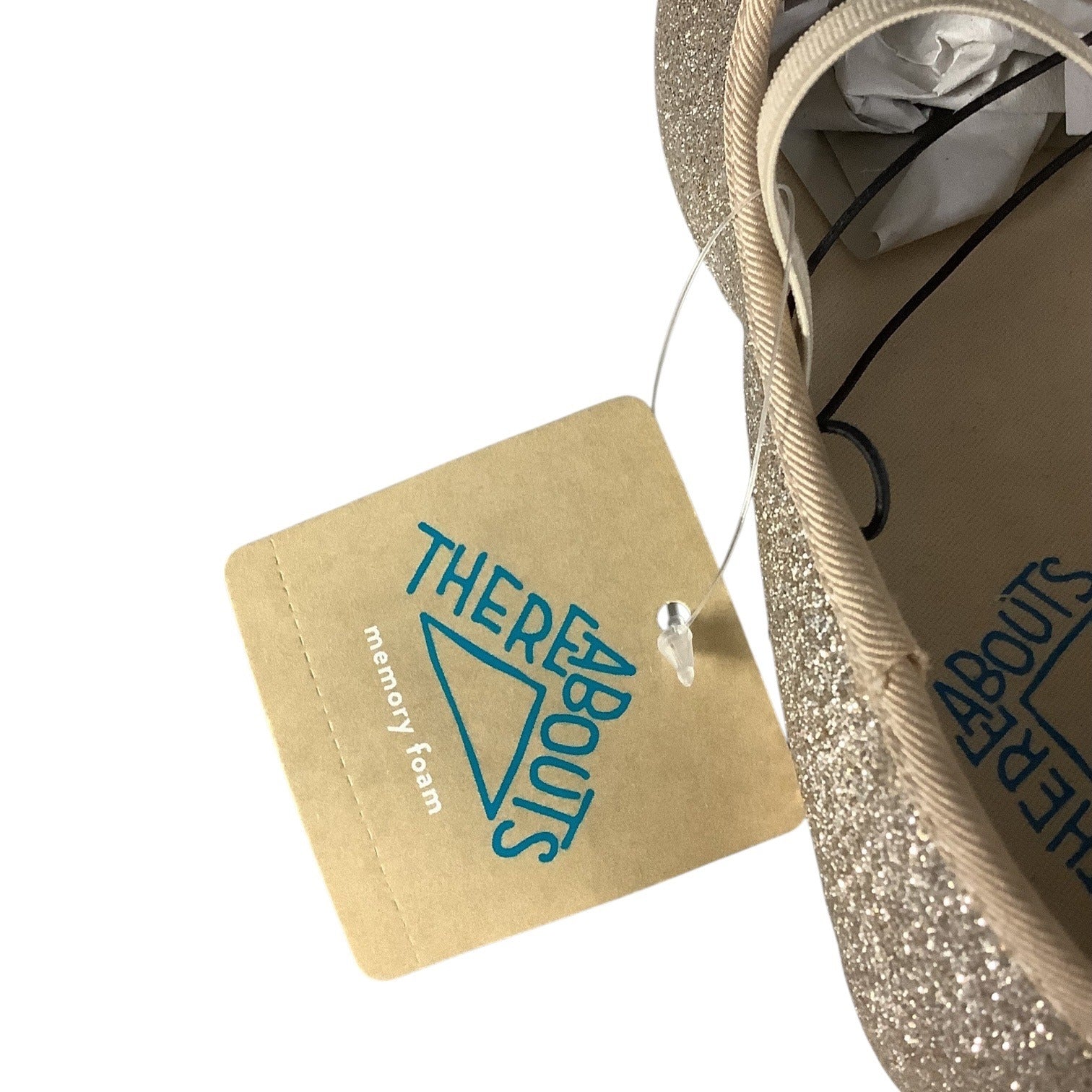 Thereabouts Lil Lexi Toddler Girls Gold Glitter Ballet Flats 2 Sizes Available