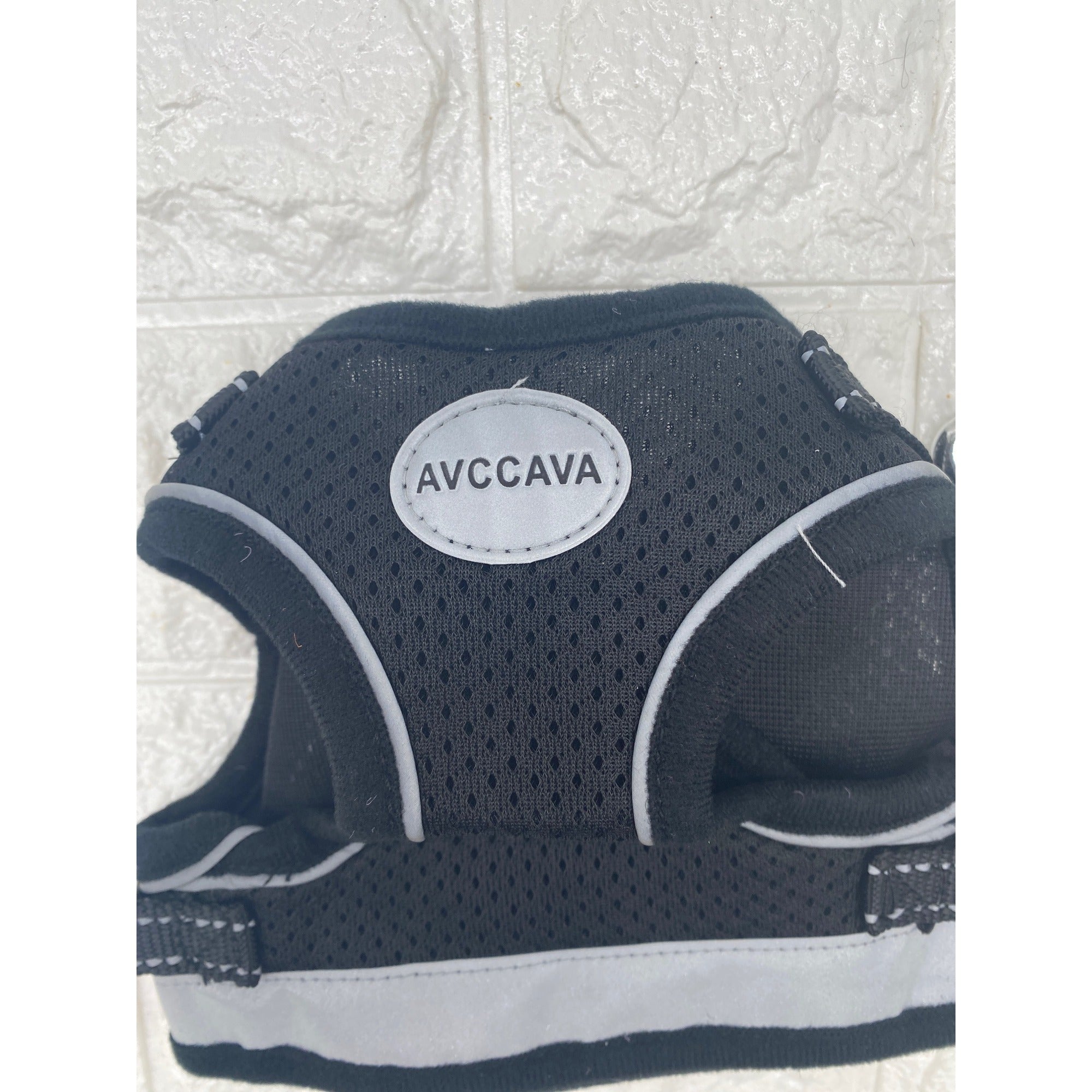 Pet Harness & Leash Set Adjustable Reflective Black & Gray Safety Vest Size M