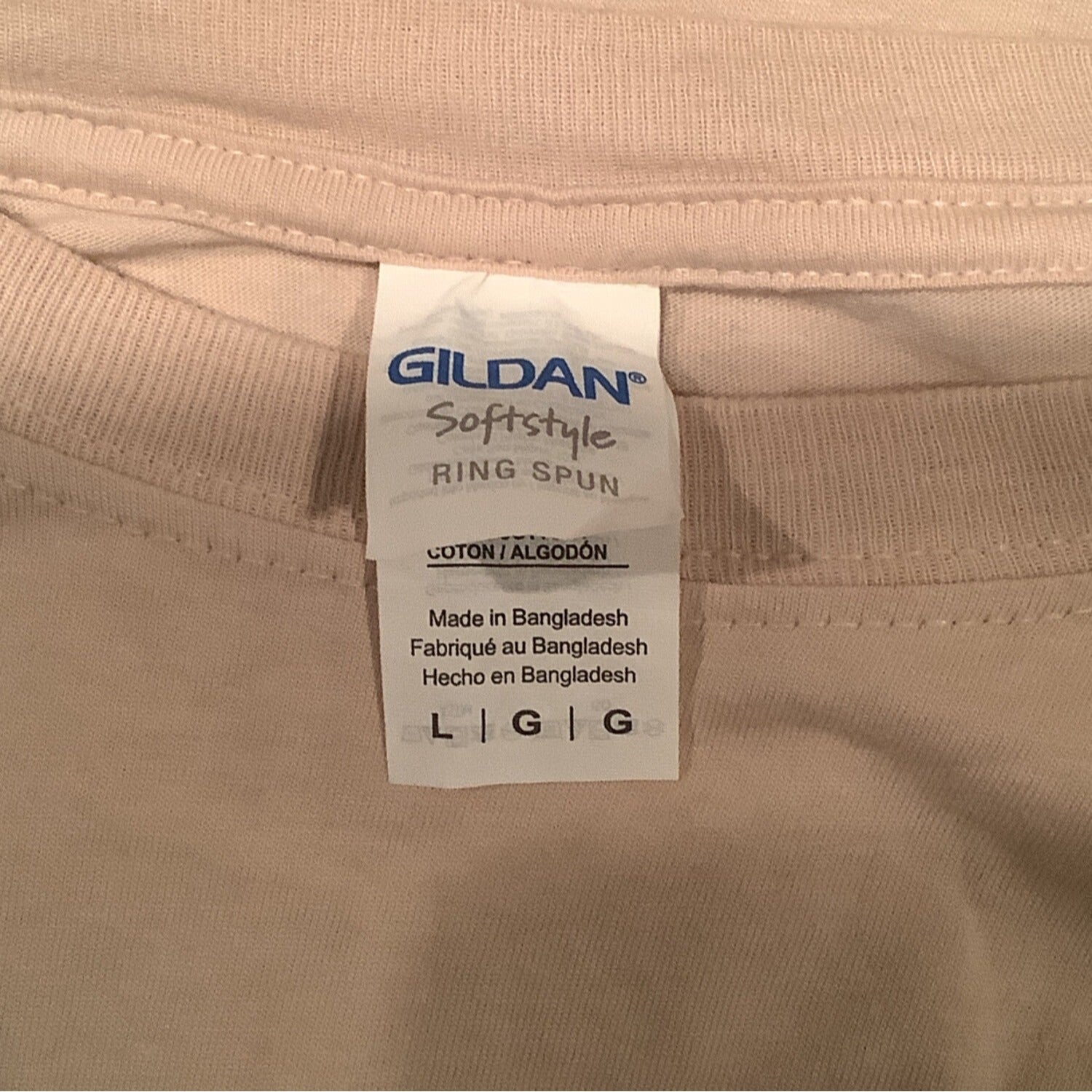 DCS 2021 On Mission Gildan Cream Graphic T-Shirt Size Large Softstyle Cotton