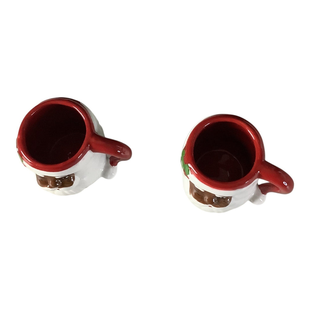 Lang Christmas Black Santa Claus Espresso Mug Set Of 2 Dishwasher Microwave Safe