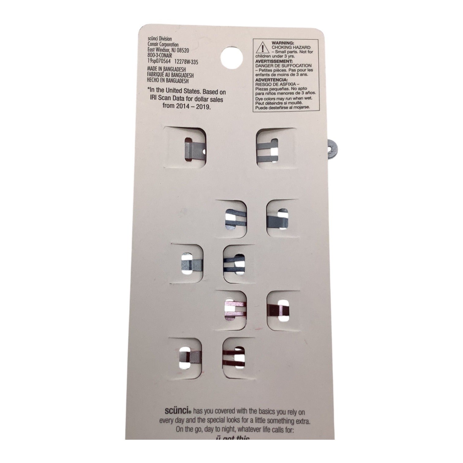 Scunci U Got This Red White Blue Hair Snap Clips Assorted Colors 5 Pcs 12278