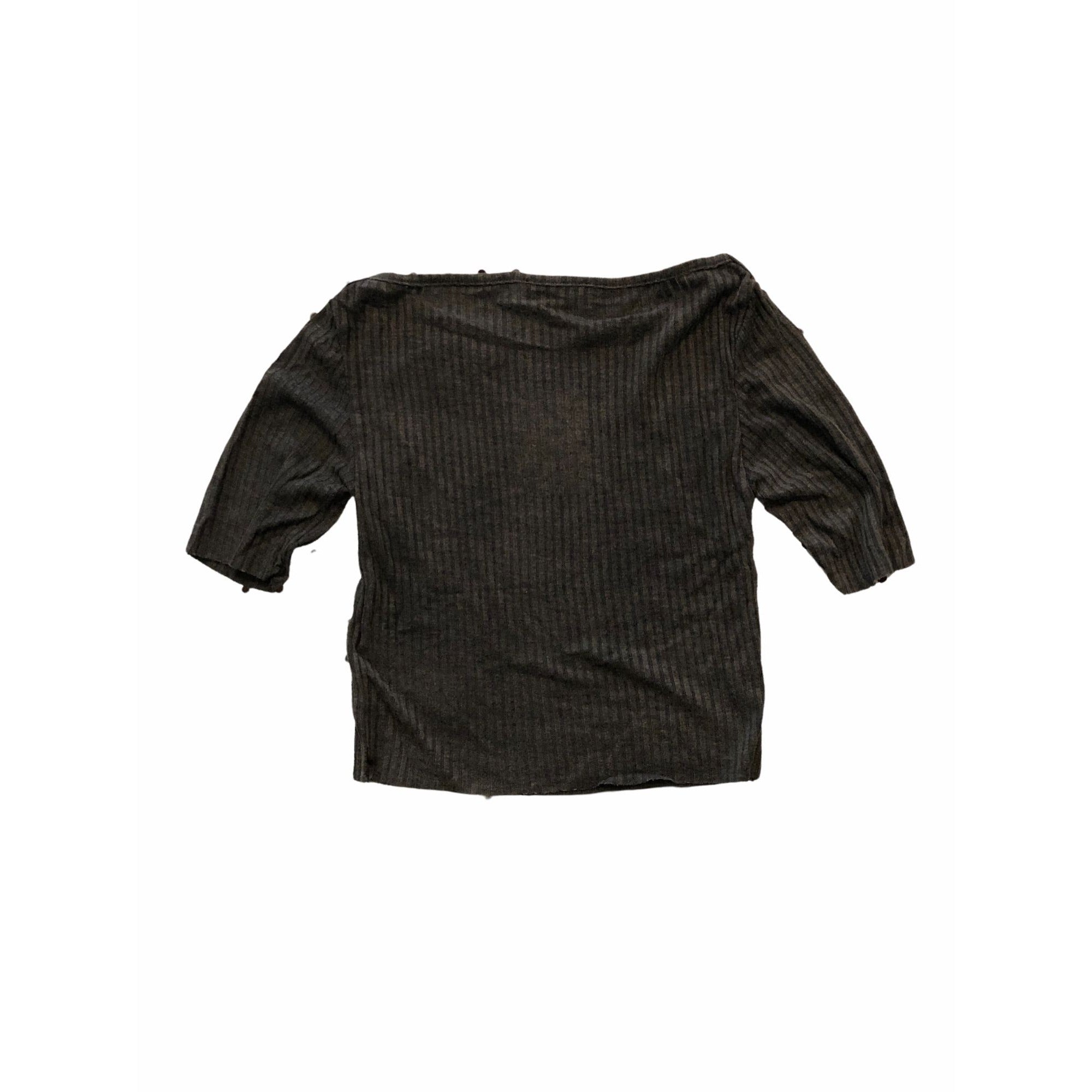 TopShop Crop Top Shirt Fitted Stretch Short Sleeve Casual NWT