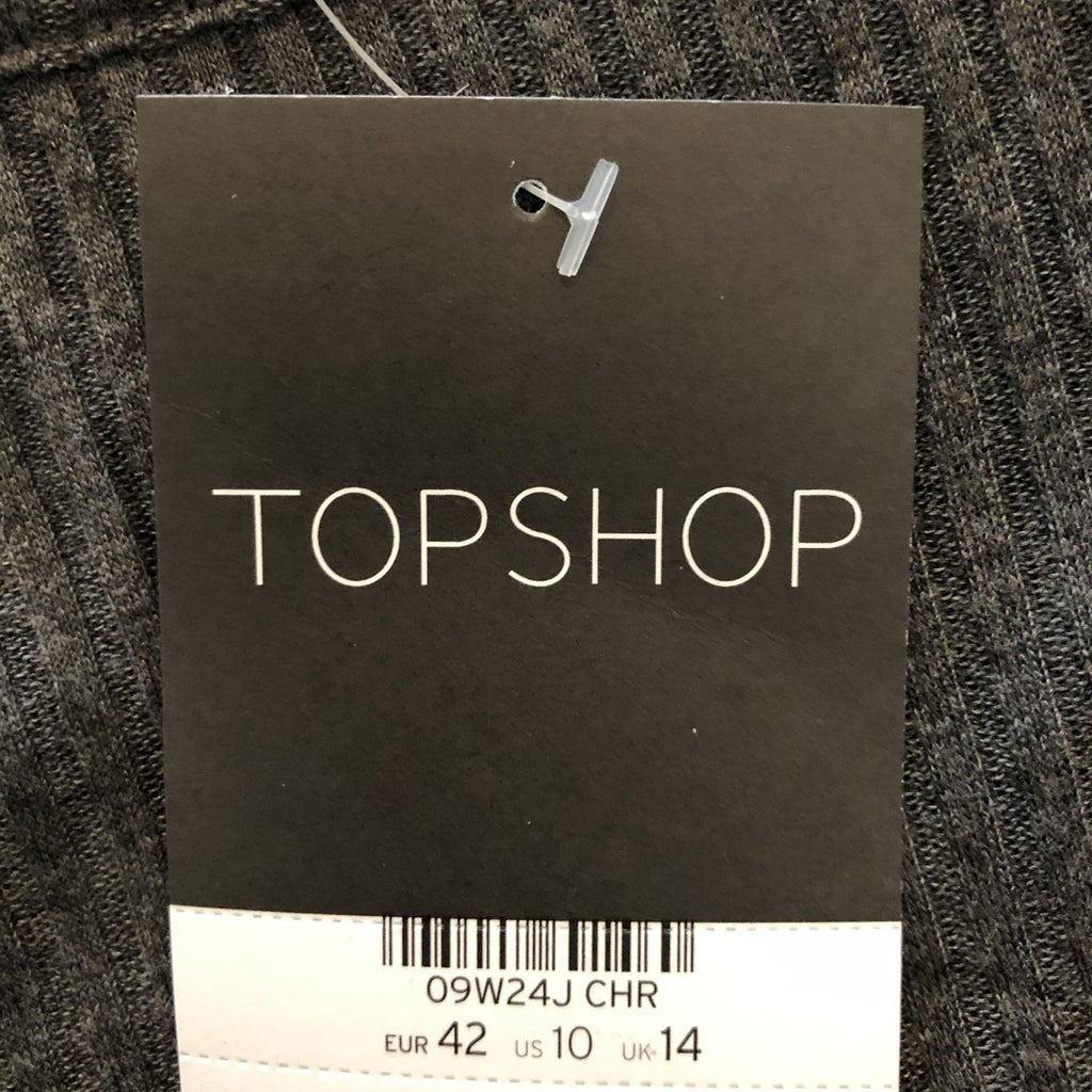 TopShop Crop Top Shirt Fitted Stretch Short Sleeve Casual NWT