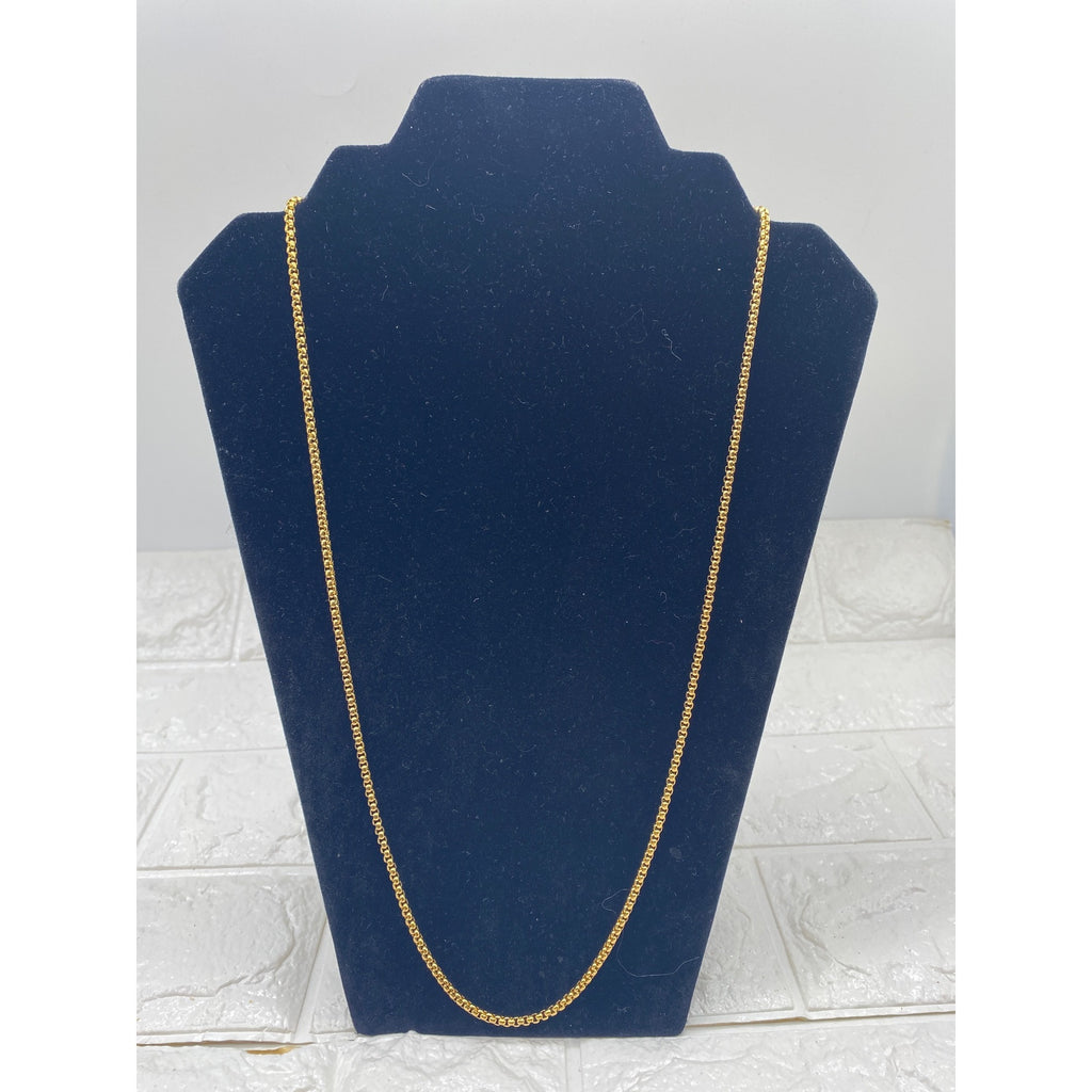 Corn Chain Titanium Steel Necklace Gold Tone Unisex Fashion Jewelry