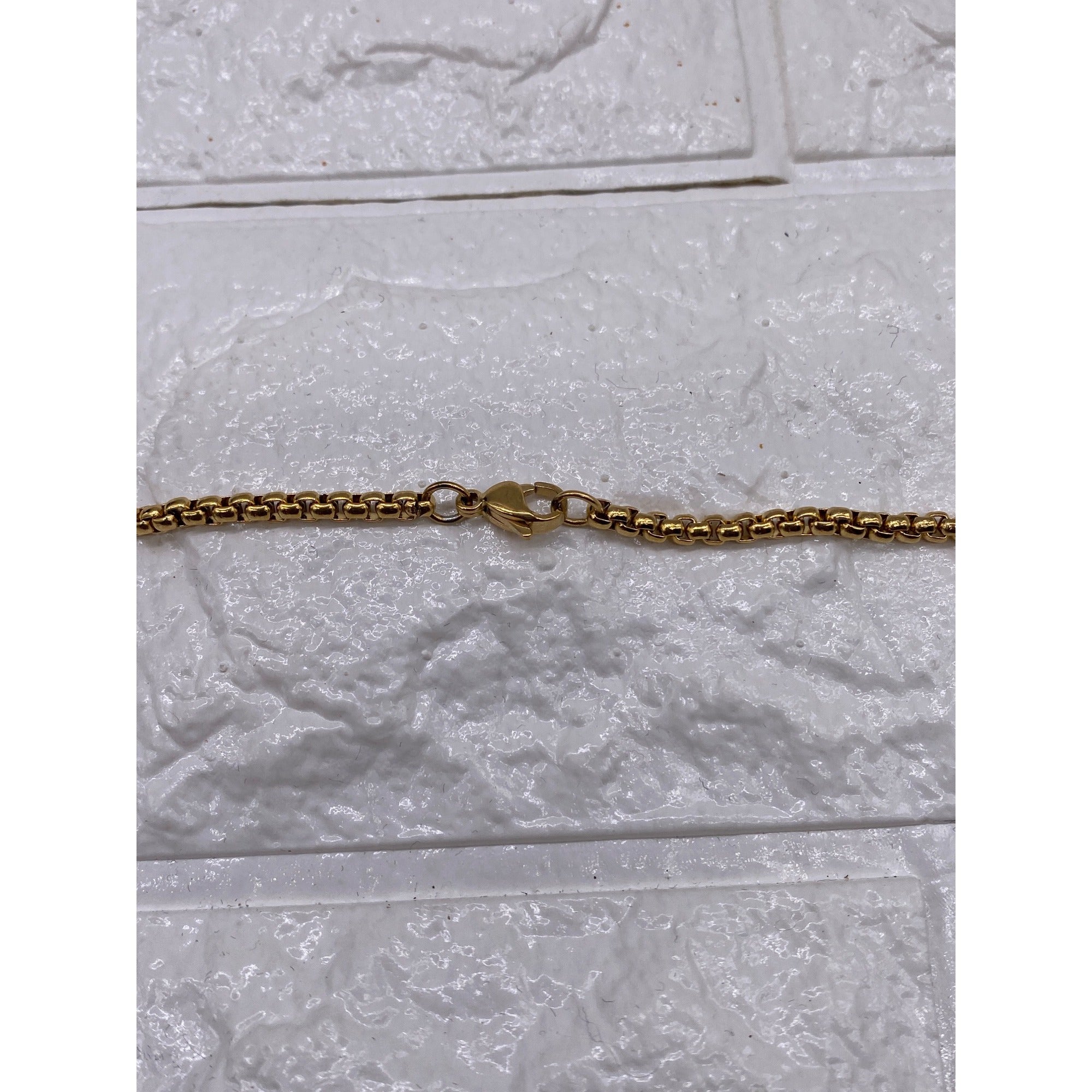 Corn Chain Titanium Steel Necklace Gold Tone Unisex Fashion Jewelry