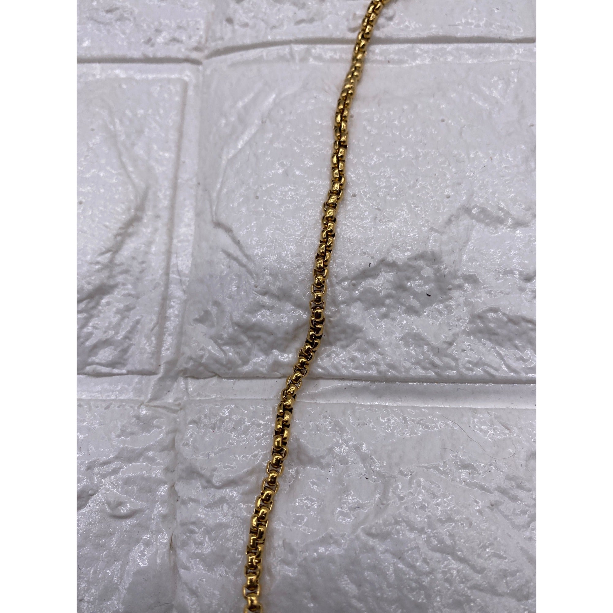 Corn Chain Titanium Steel Necklace Gold Tone Unisex Fashion Jewelry