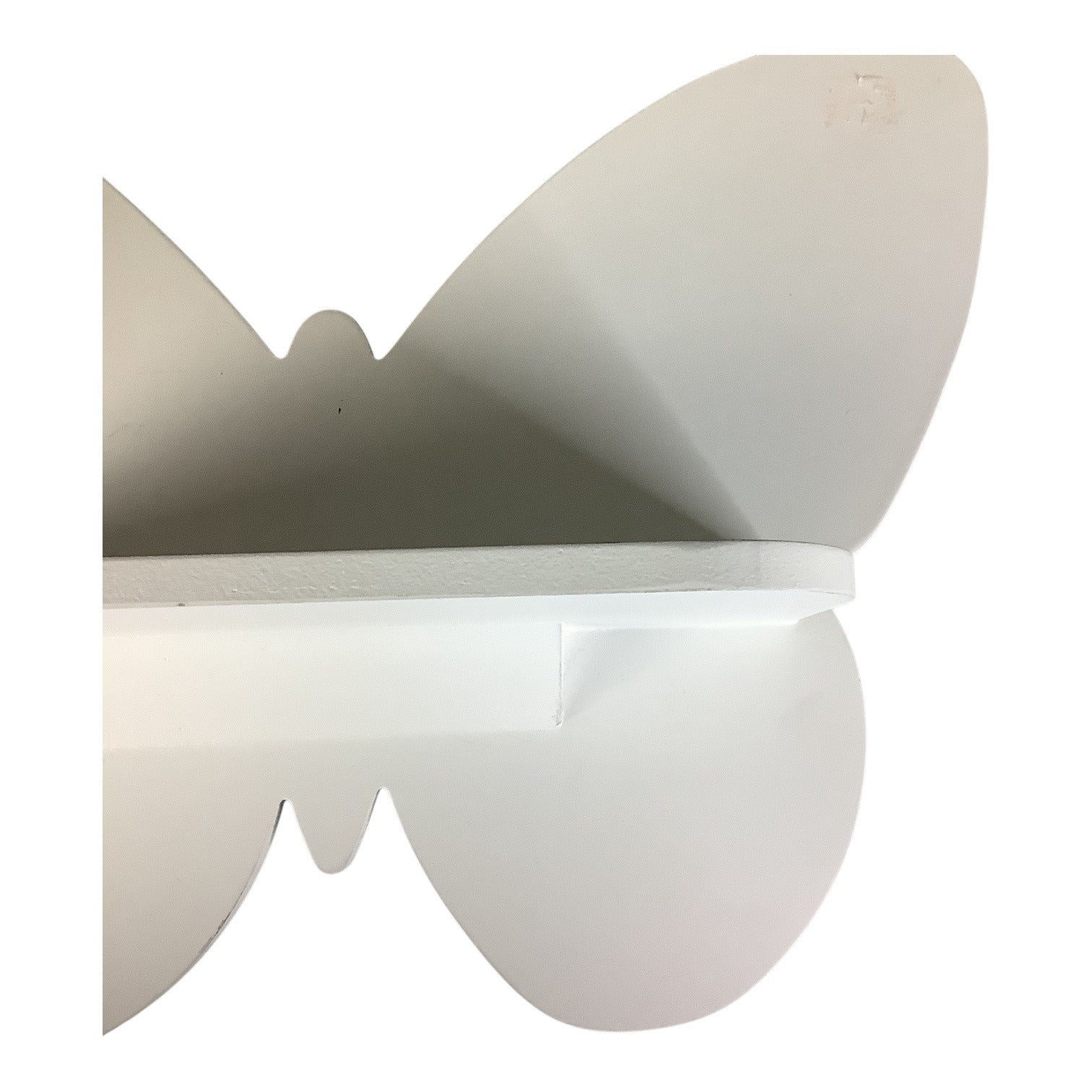 White Wooden Butterfly Wall Shelf Set Of 2 For Nursery Room Or Kids Decor Display
