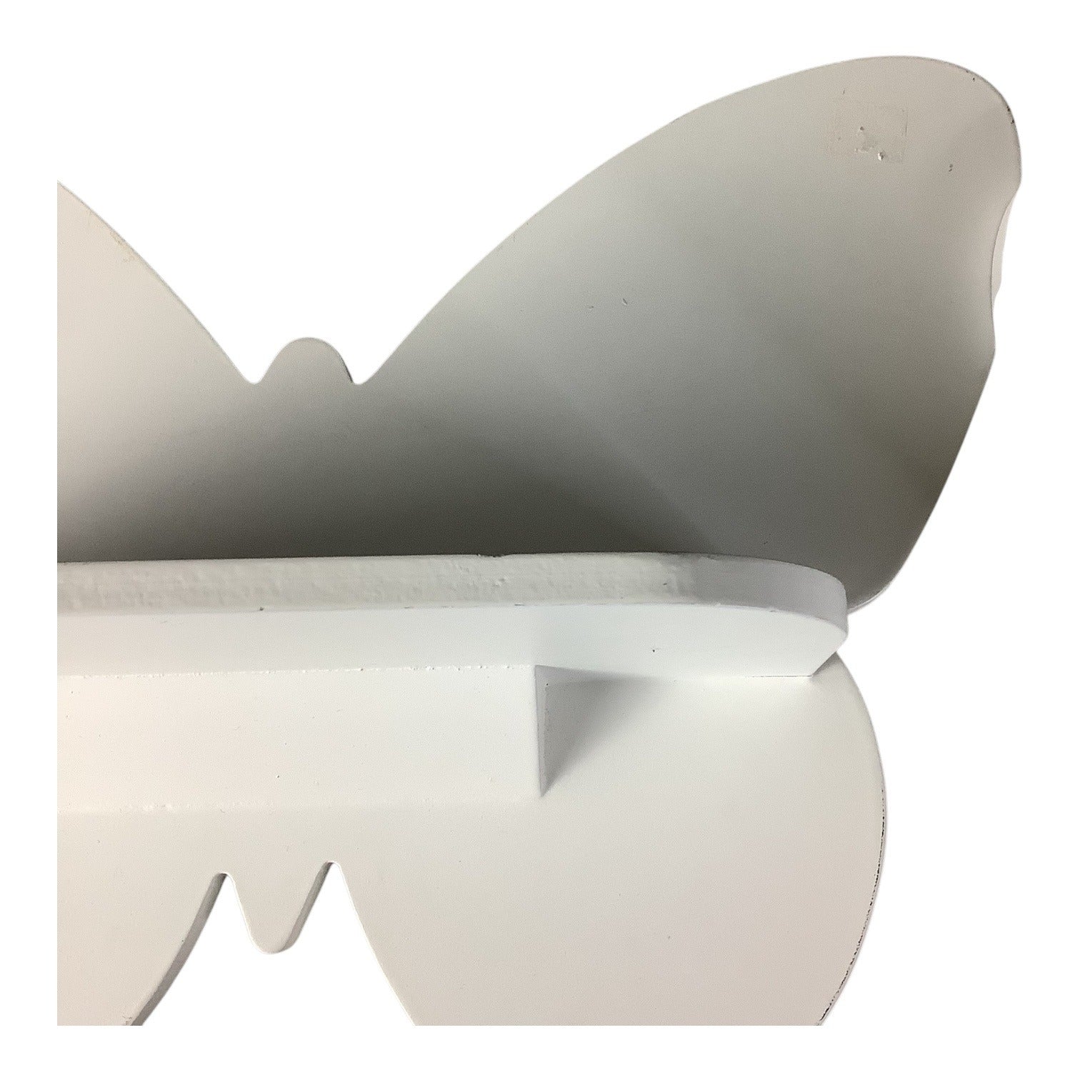 White Wooden Butterfly Wall Shelf Set Of 2 For Nursery Room Or Kids Decor Display