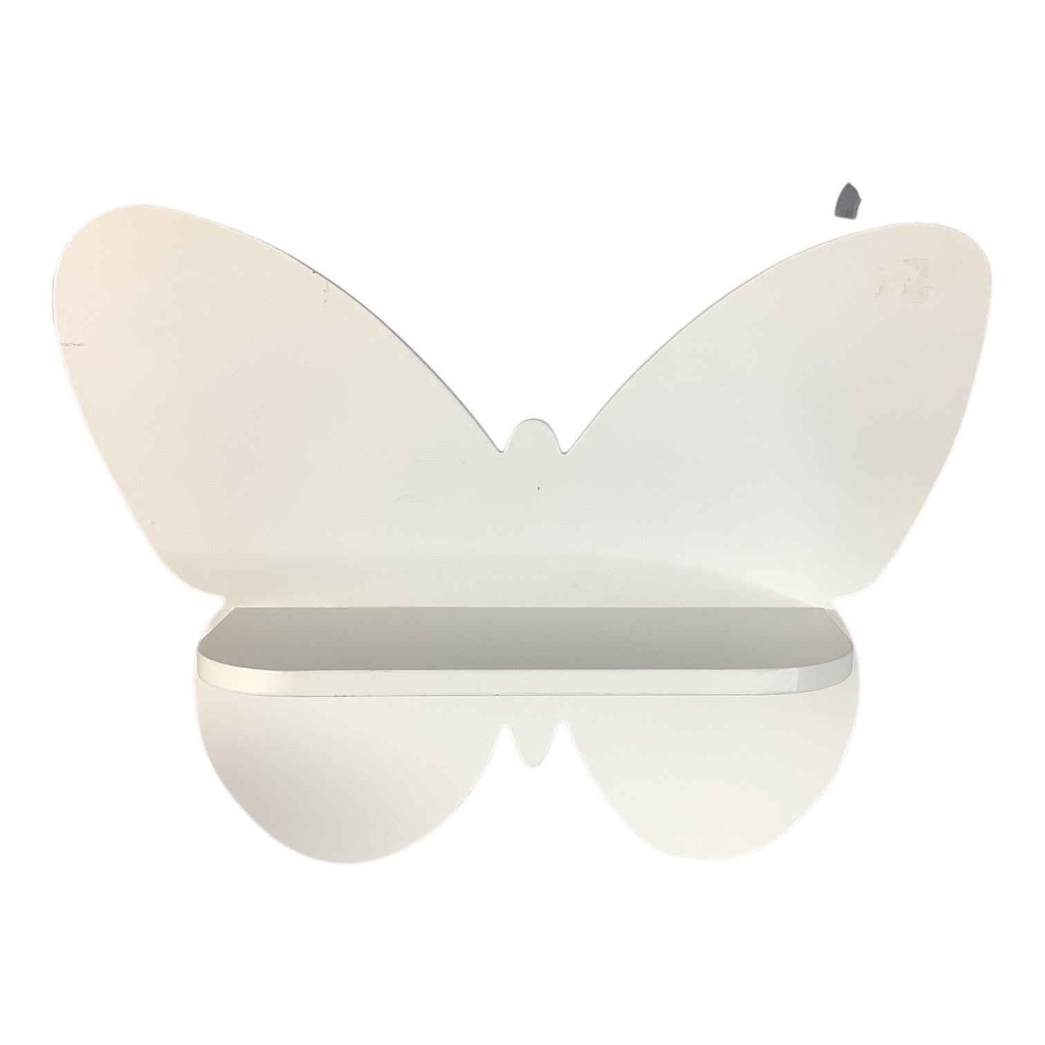 White Wooden Butterfly Wall Shelf Set Of 2 For Nursery Room Or Kids Decor Display