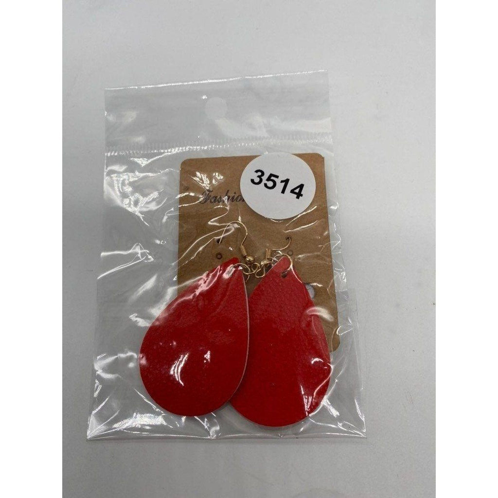 Red Teardrop Fashion Jewelry Earrings Lightweight Gold Hooks For Women