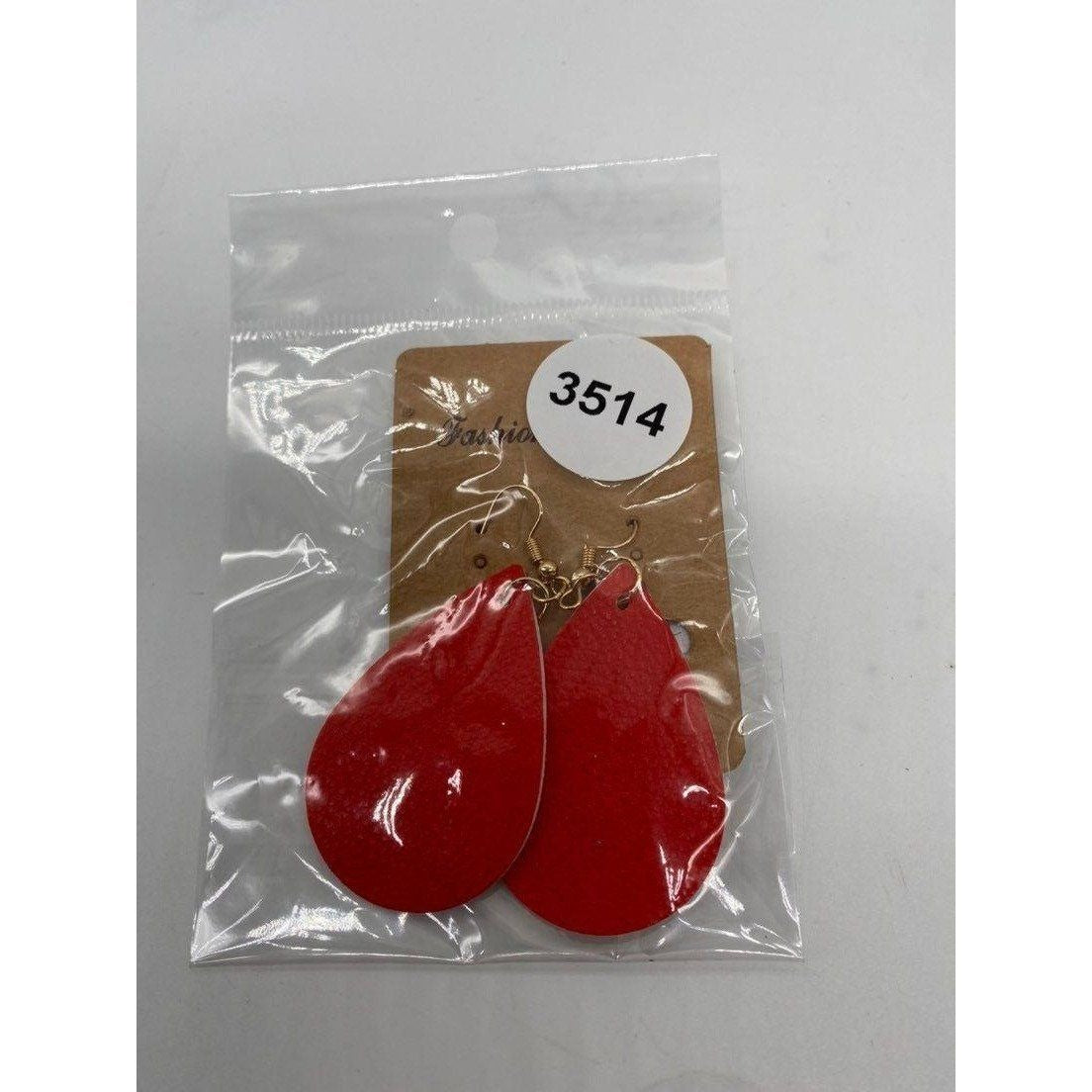 Red Teardrop Fashion Jewelry Earrings Lightweight Gold Hooks For Women
