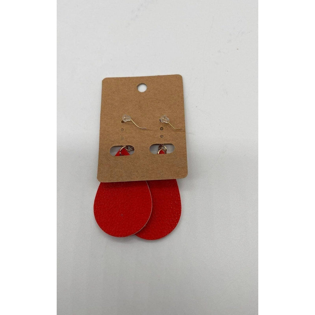 Red Teardrop Fashion Jewelry Earrings Lightweight Gold Hooks For Women