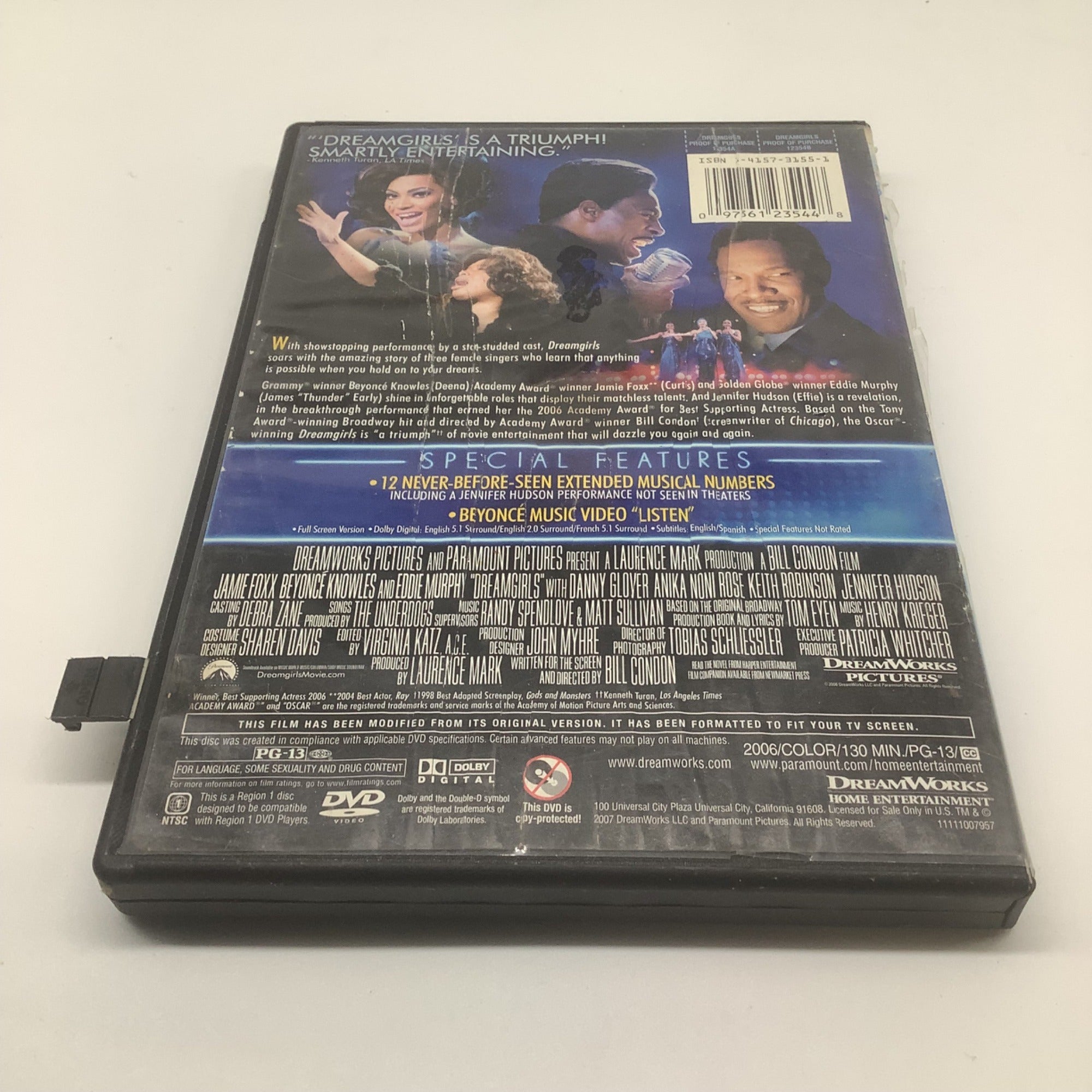 Dreamgirls DVD 2006 Jamie Foxx Beyoncé Eddie Murphy Jennifer Hudson Musical Full Screen