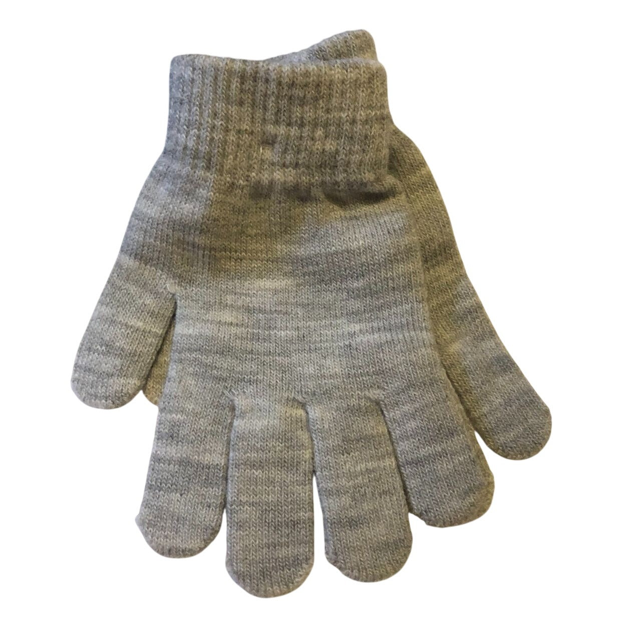 Basic Edition Girls Winter Fleece Hat & Mitten 2 Pc Set Gray Black Leopard Print