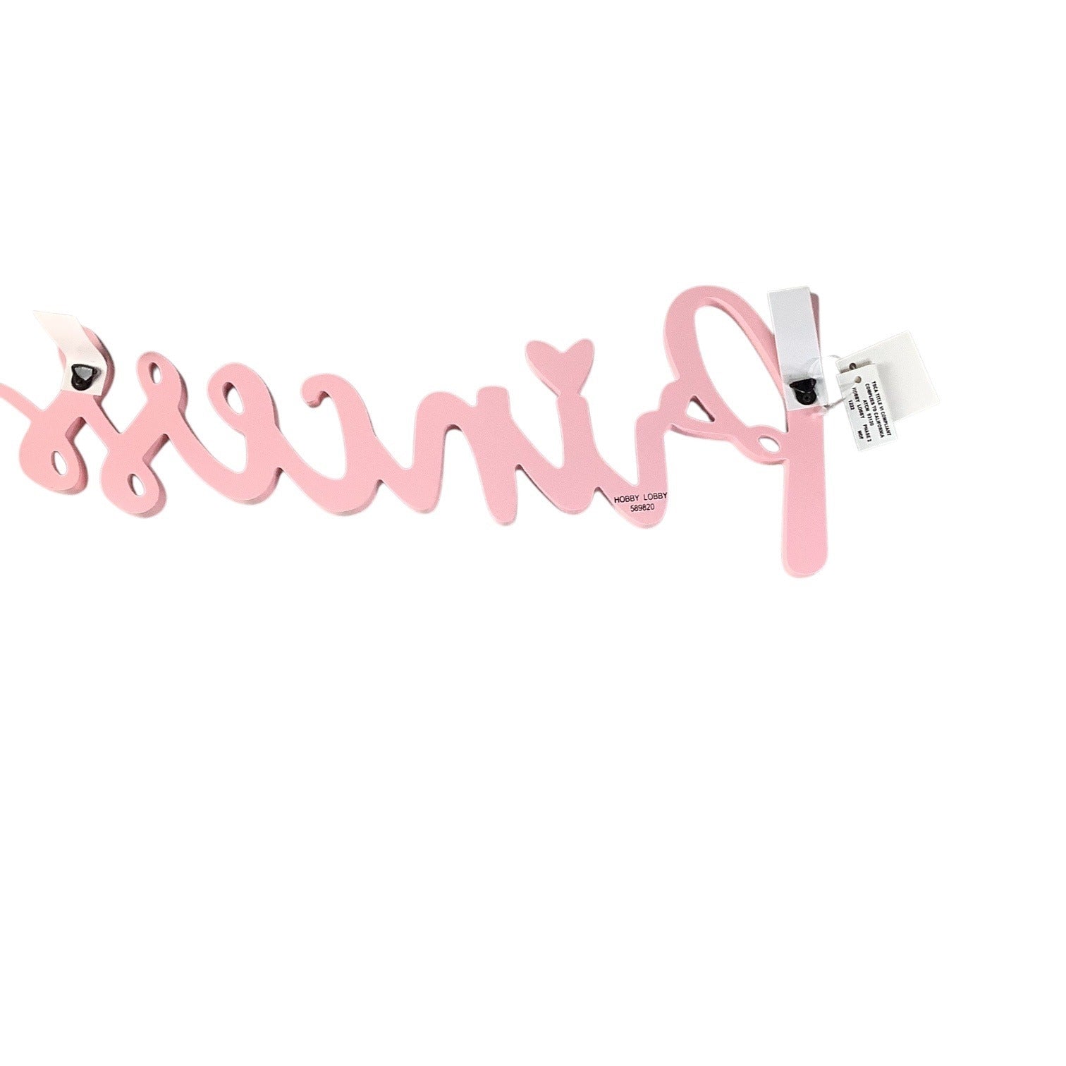 Pink Glitter Princess Wall Decor Sign Glittered Lettering For Home Girls Room Decor