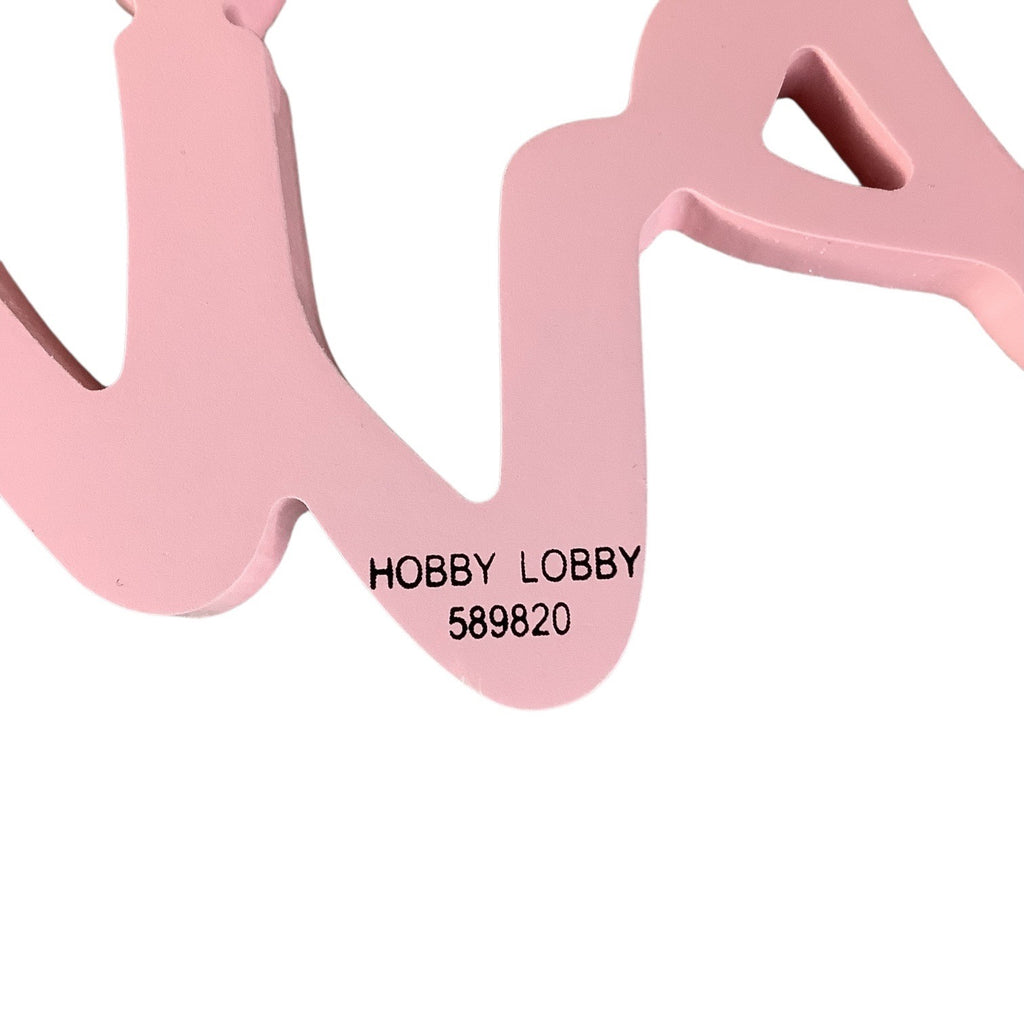 Pink Glitter Princess Wall Decor Sign Glittered Lettering For Home Girls Room Decor