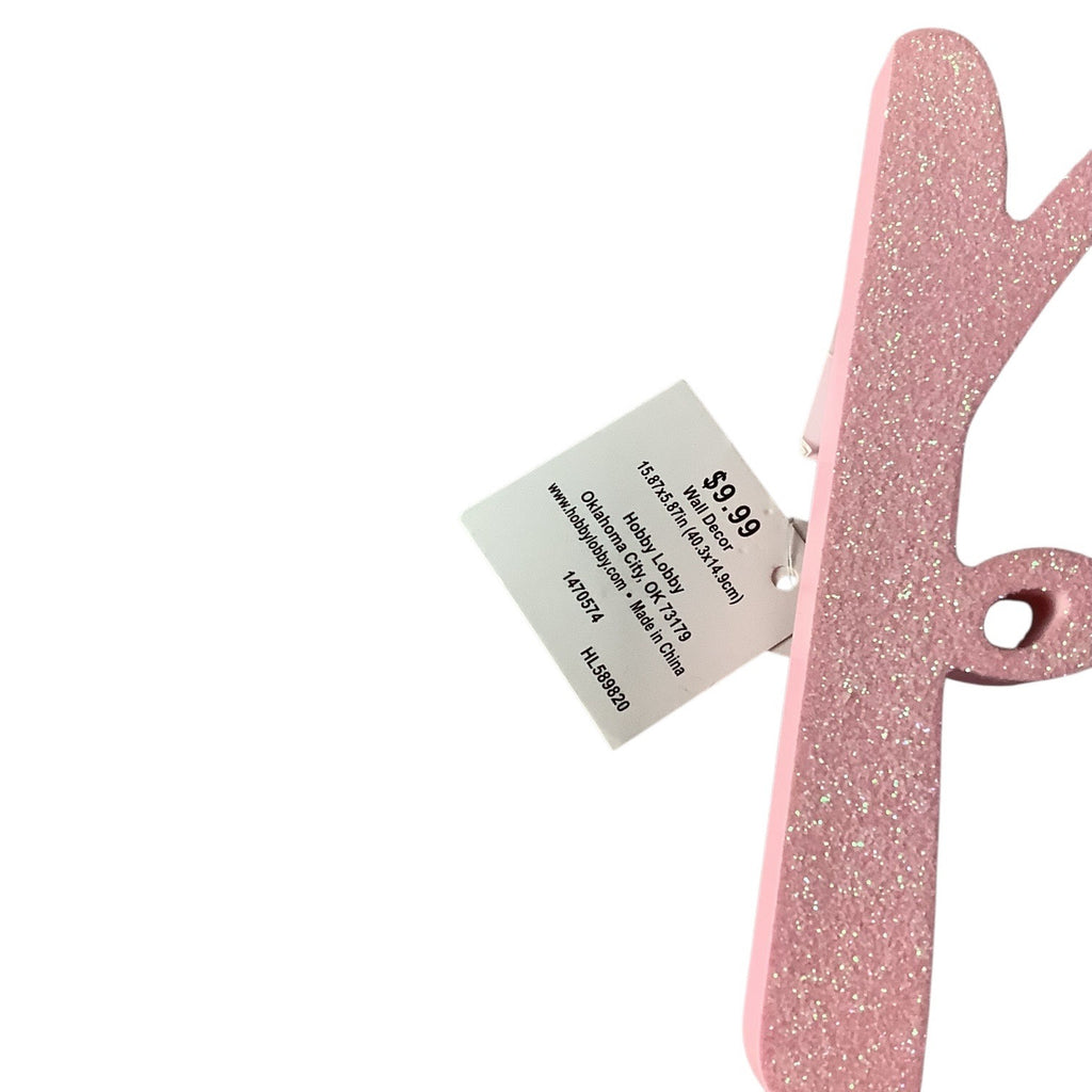 Pink Glitter Princess Wall Decor Sign Glittered Lettering For Home Girls Room Decor