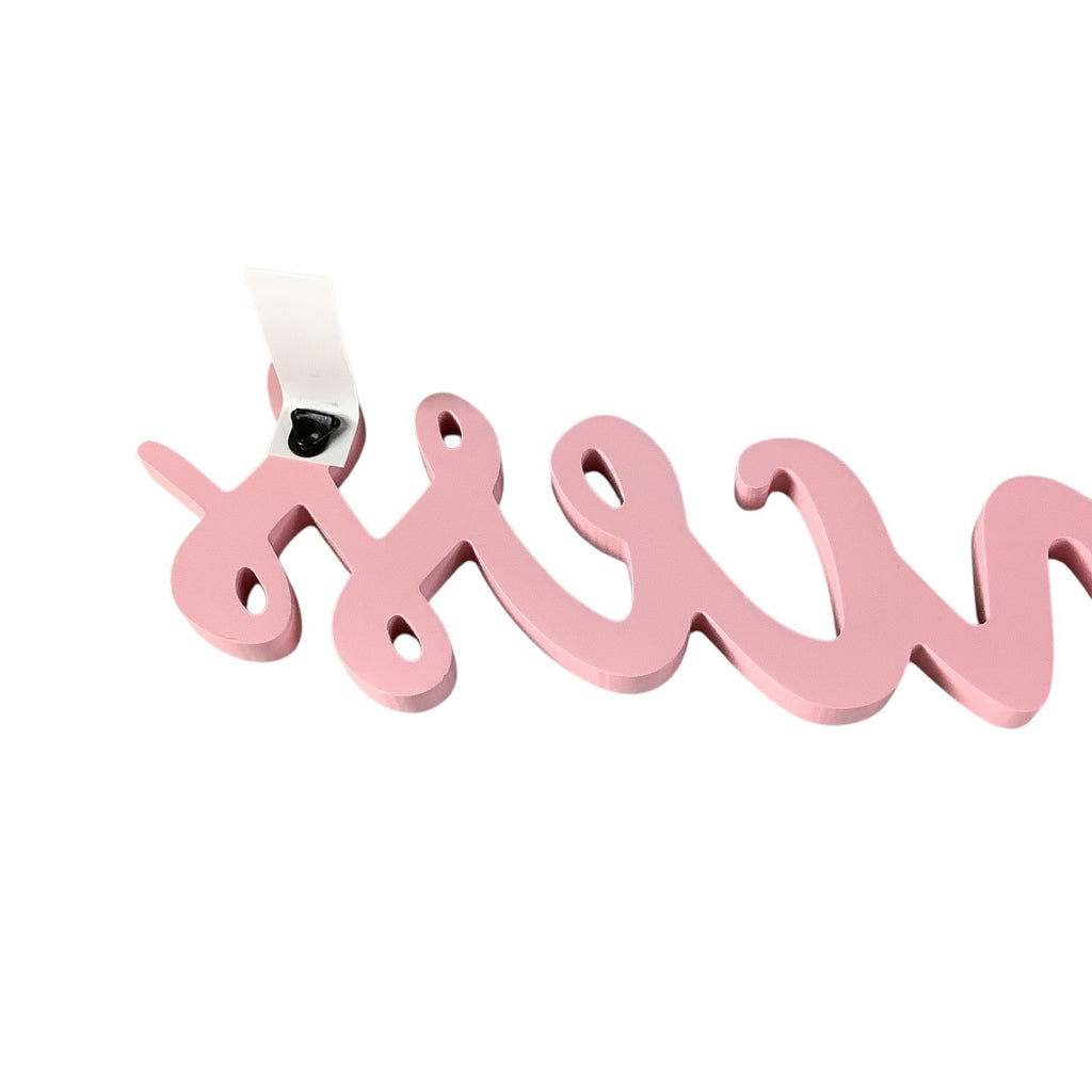 Pink Glitter Princess Wall Decor Sign Glittered Lettering For Home Girls Room Decor