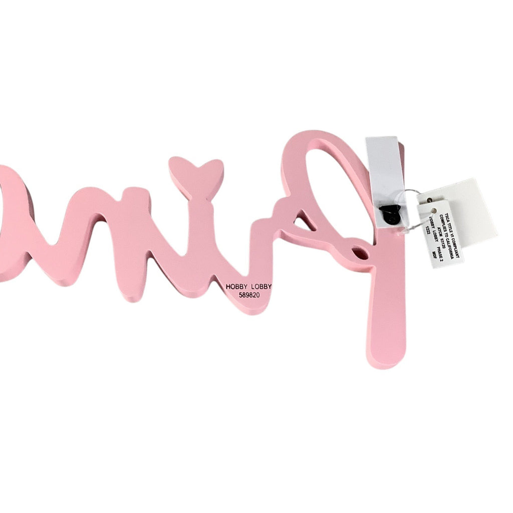 Pink Glitter Princess Wall Decor Sign Glittered Lettering For Home Girls Room Decor