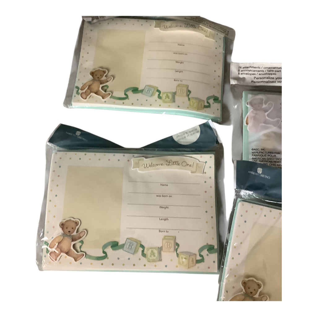 American Greetings Welcome Little One Baby Birth Announcement Kits 4 Packs