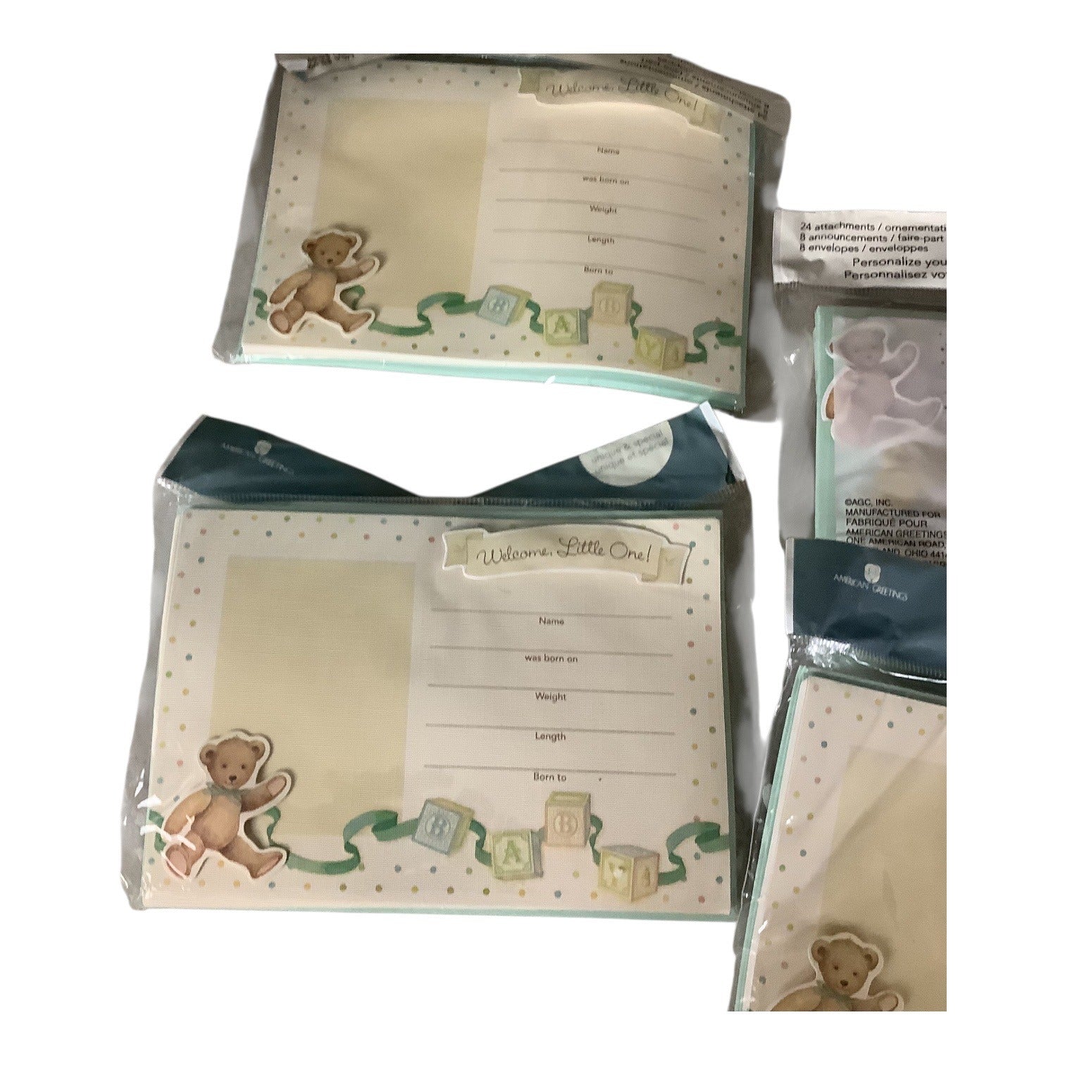 American Greetings Welcome Little One Baby Birth Announcement Kits 4 Packs