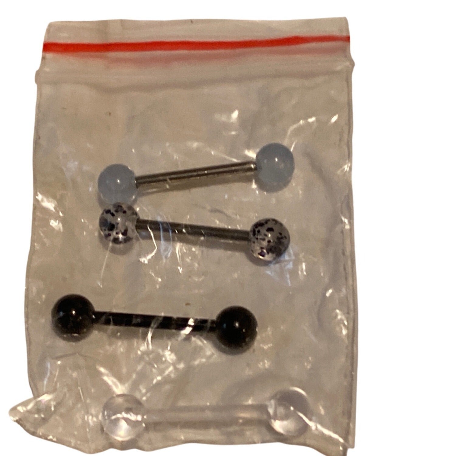 14g Surgical Steel Tongue Rings Body Piercing Jewelry Unisex 4pcs Multicolor 4 Pcs