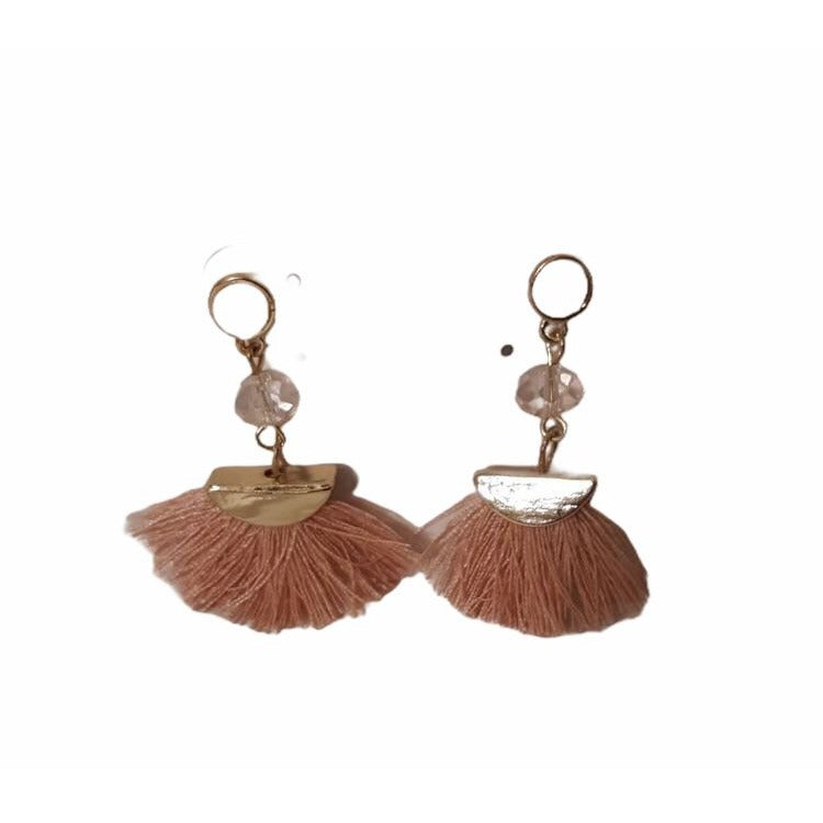 Arizona Jean Co Women's Tassel Drop Earrings With Gold & Crystal Accents Fringe