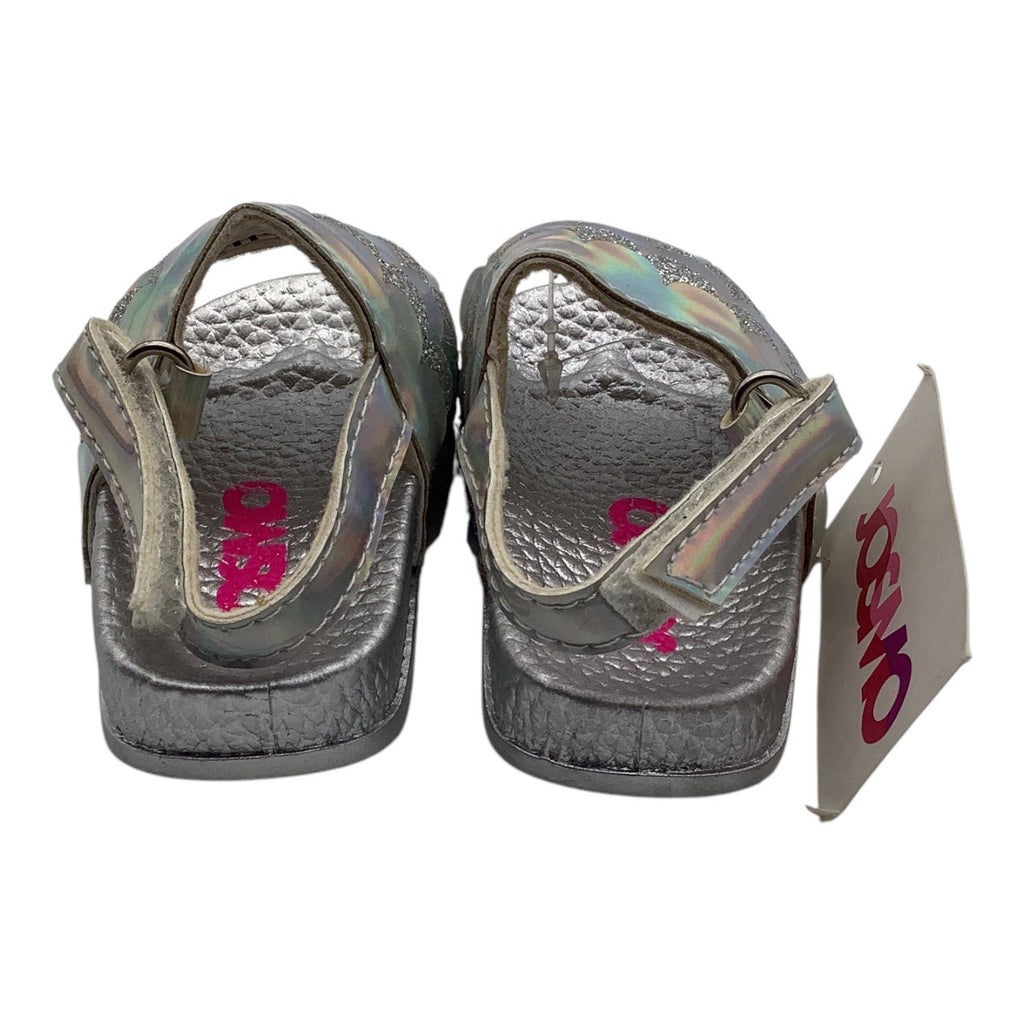 Josmo Baby Girls Silver Glitter Fish Scales Sandals Size 1 Adjustable Strap