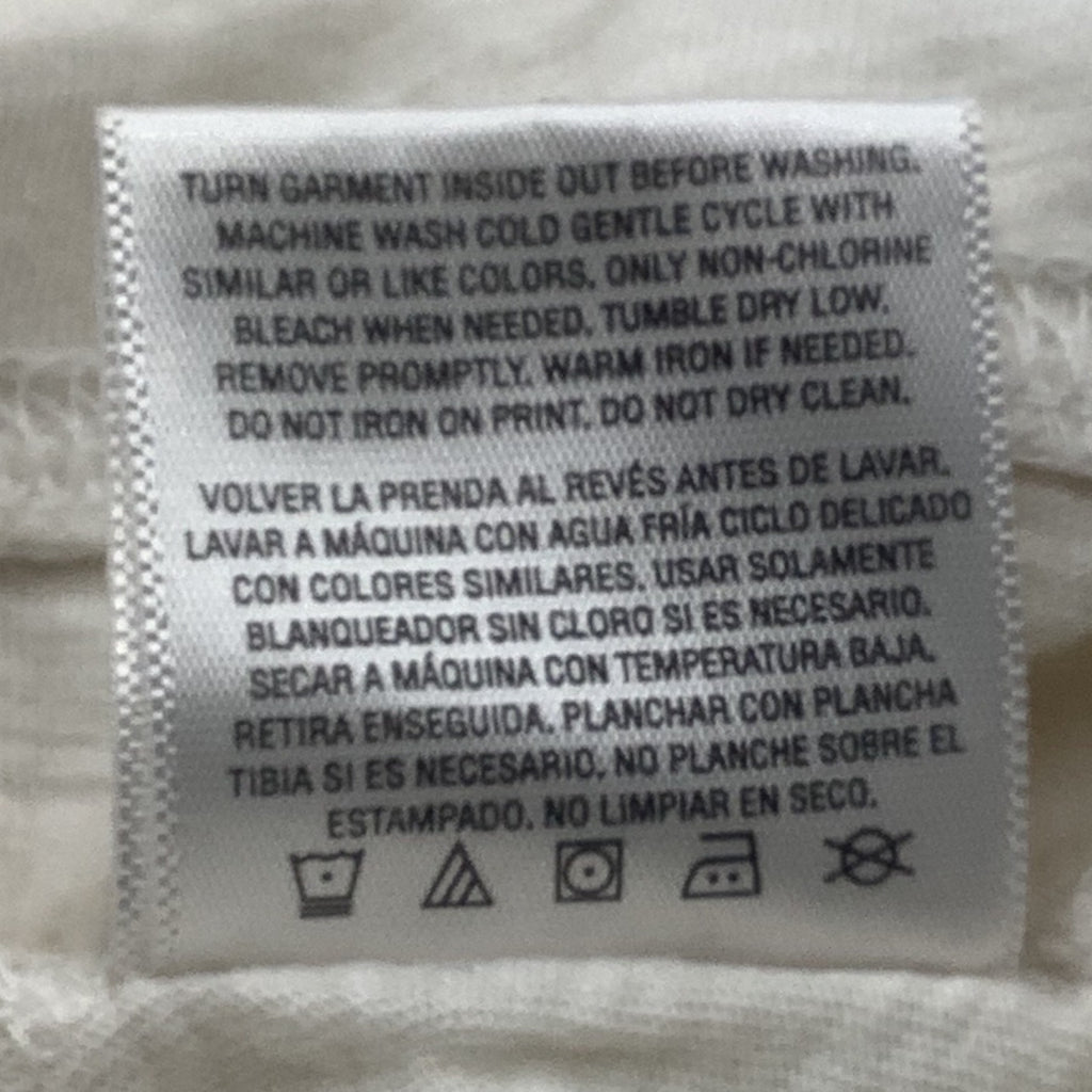 Basic Editions Girls White Shirt With Embellished Flowers Size M 7/8