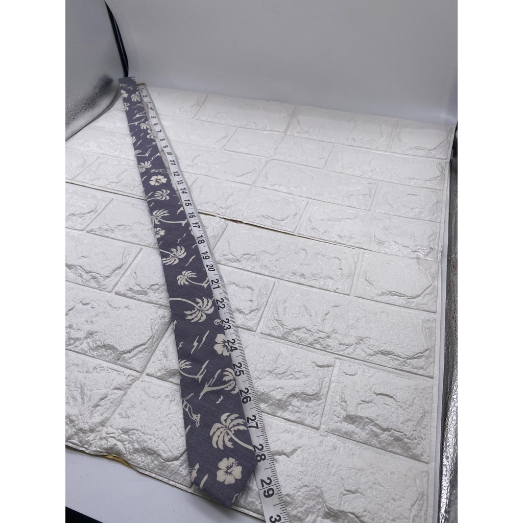 Skinny Tie Madness Mens Floral Skinny Necktie White Grey Cotton 58x2"