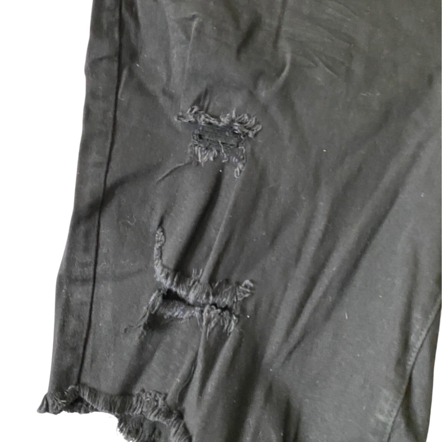 Refuge+ By Charlotte Russe Women’s Black Bermuda Distressed Shorts Size 22 Denim