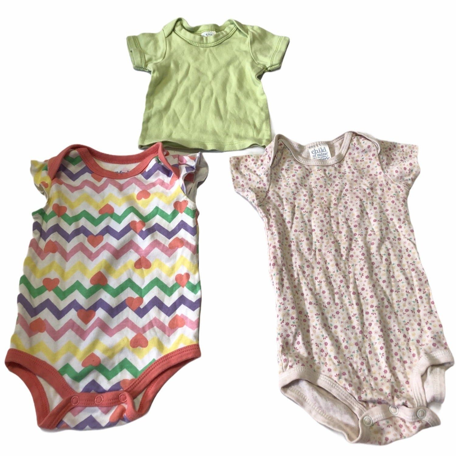 Baby Girl Clothing Lot 3 Pieces Child Of Mine Carter’s L Kidgets Big Oshi 0-3M