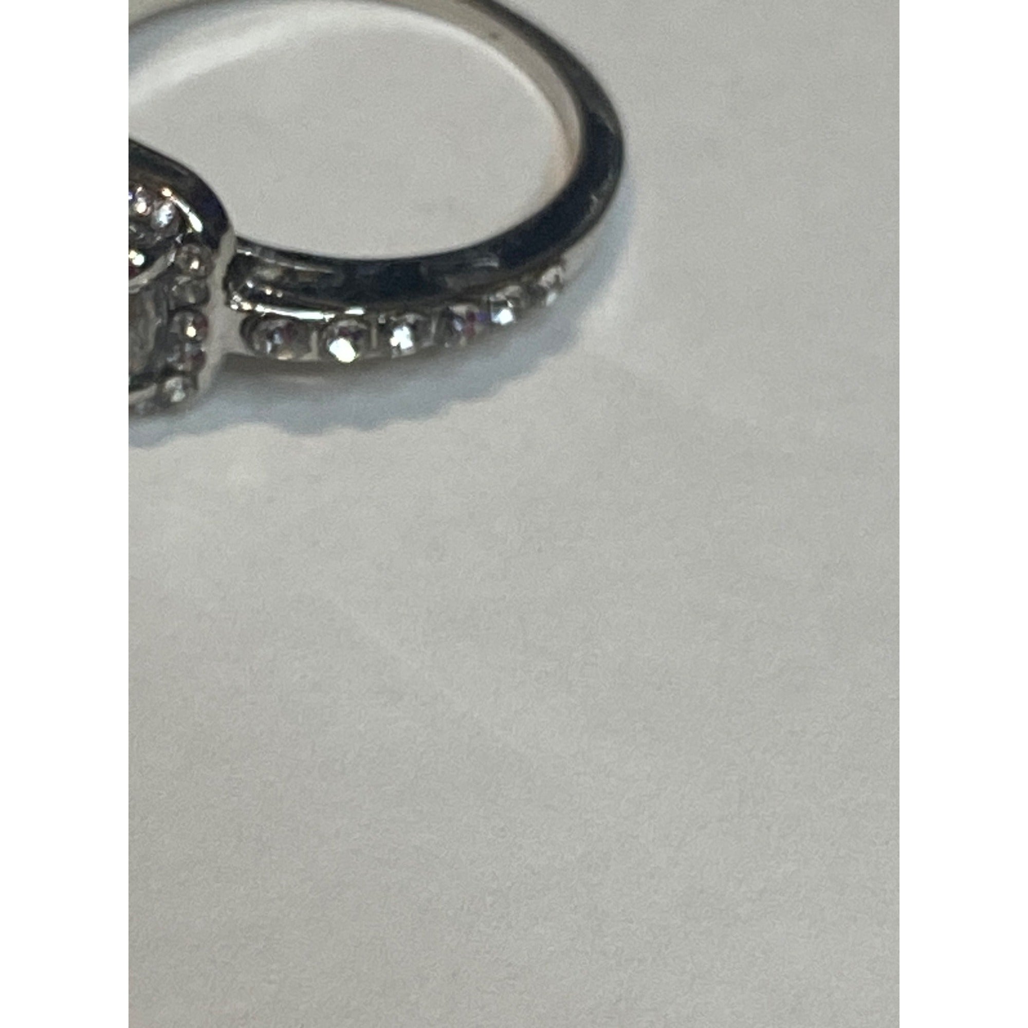 Halo Cushion Cut White Gold Diamond Engagement Ring Size 7 Engagement Bridal Band