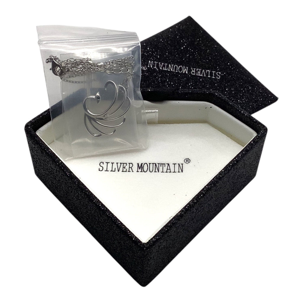 Silver Mountain S925 Sterling Silver 18in  Necklace With Elegant Pendant & Chain