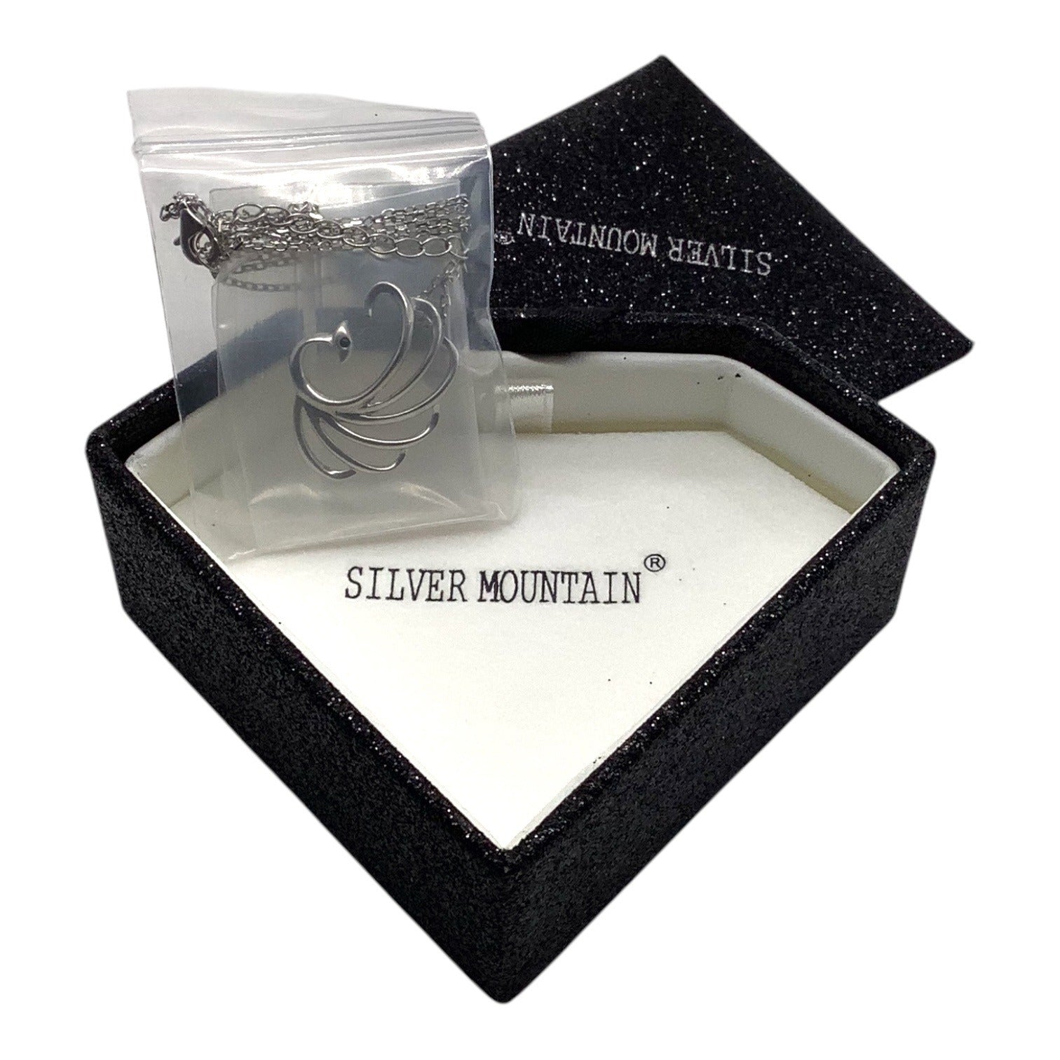 Silver Mountain S925 Sterling Silver 18in  Necklace With Elegant Pendant & Chain